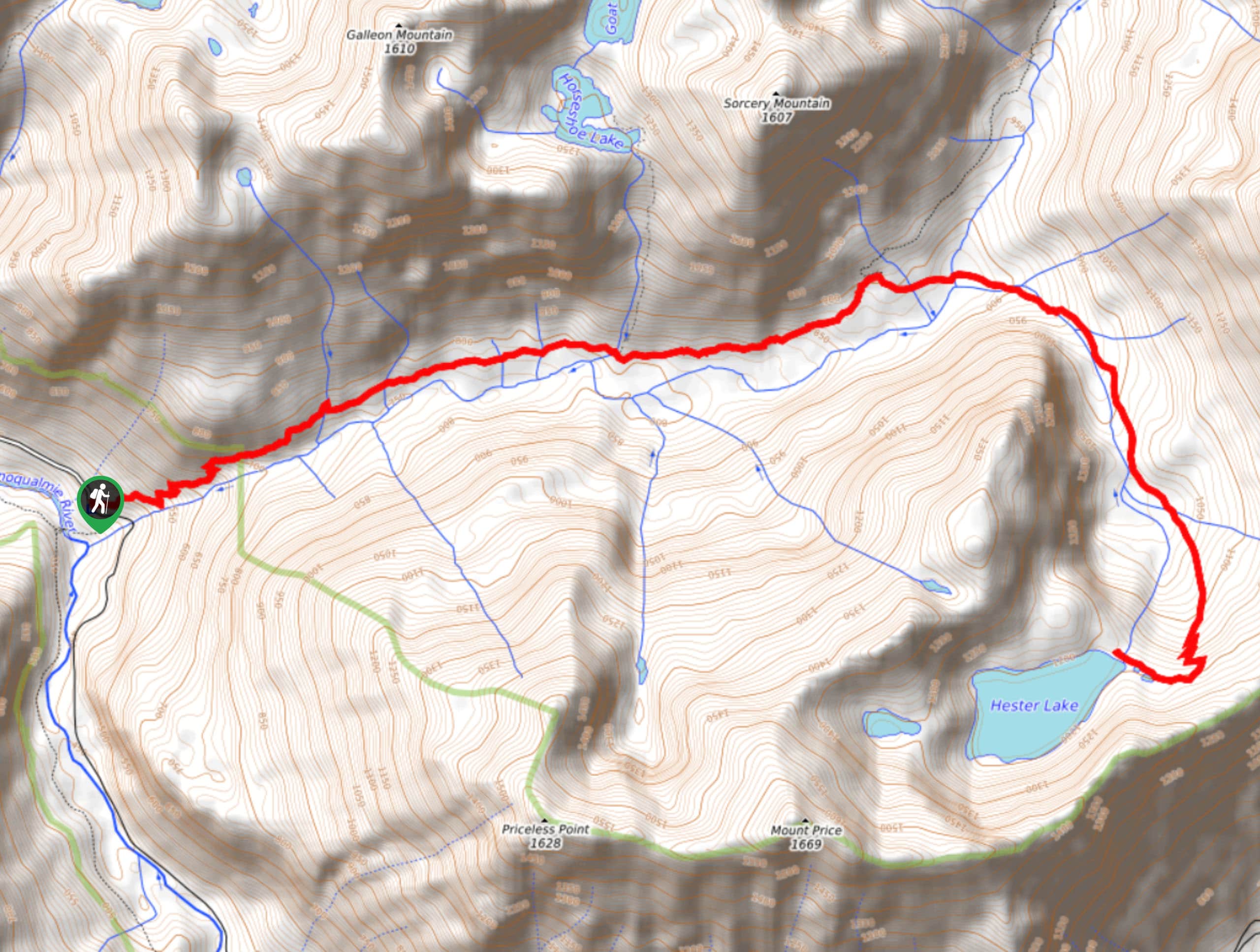 Hester Lake Trail Map