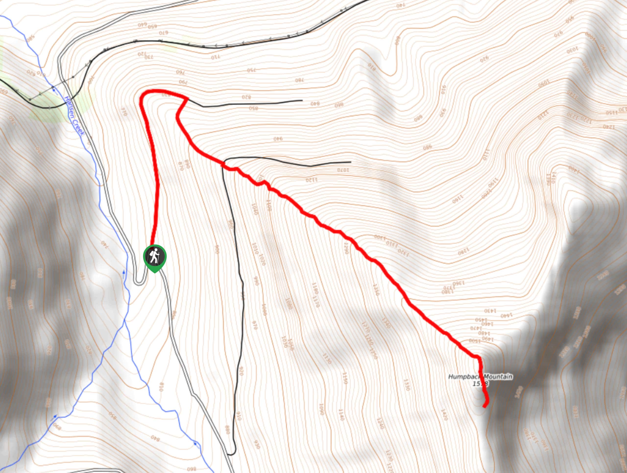 Humpback Mountain Trail Map
