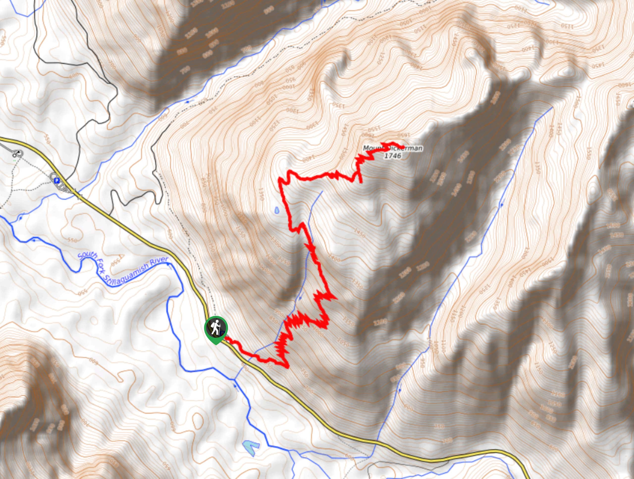 Mount Dickerman Trail Map