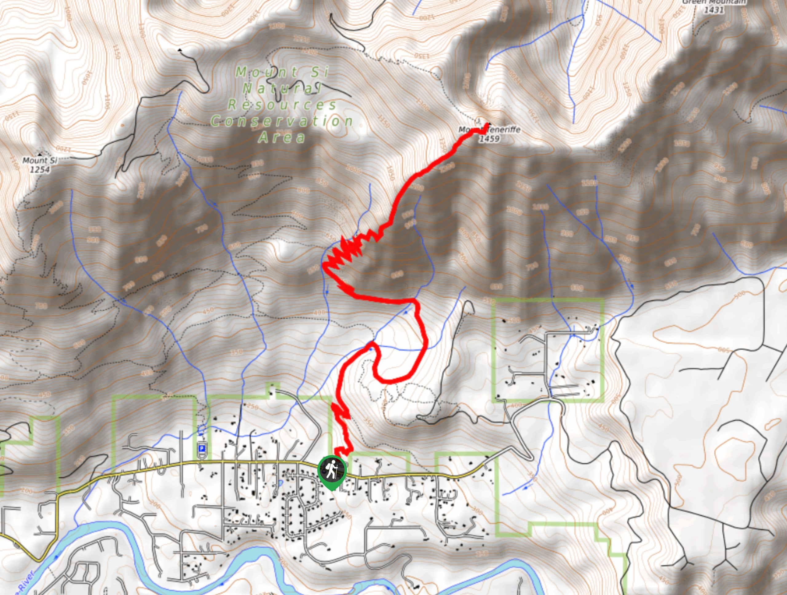 Mount Teneriffe via Kamikaze Trail Map