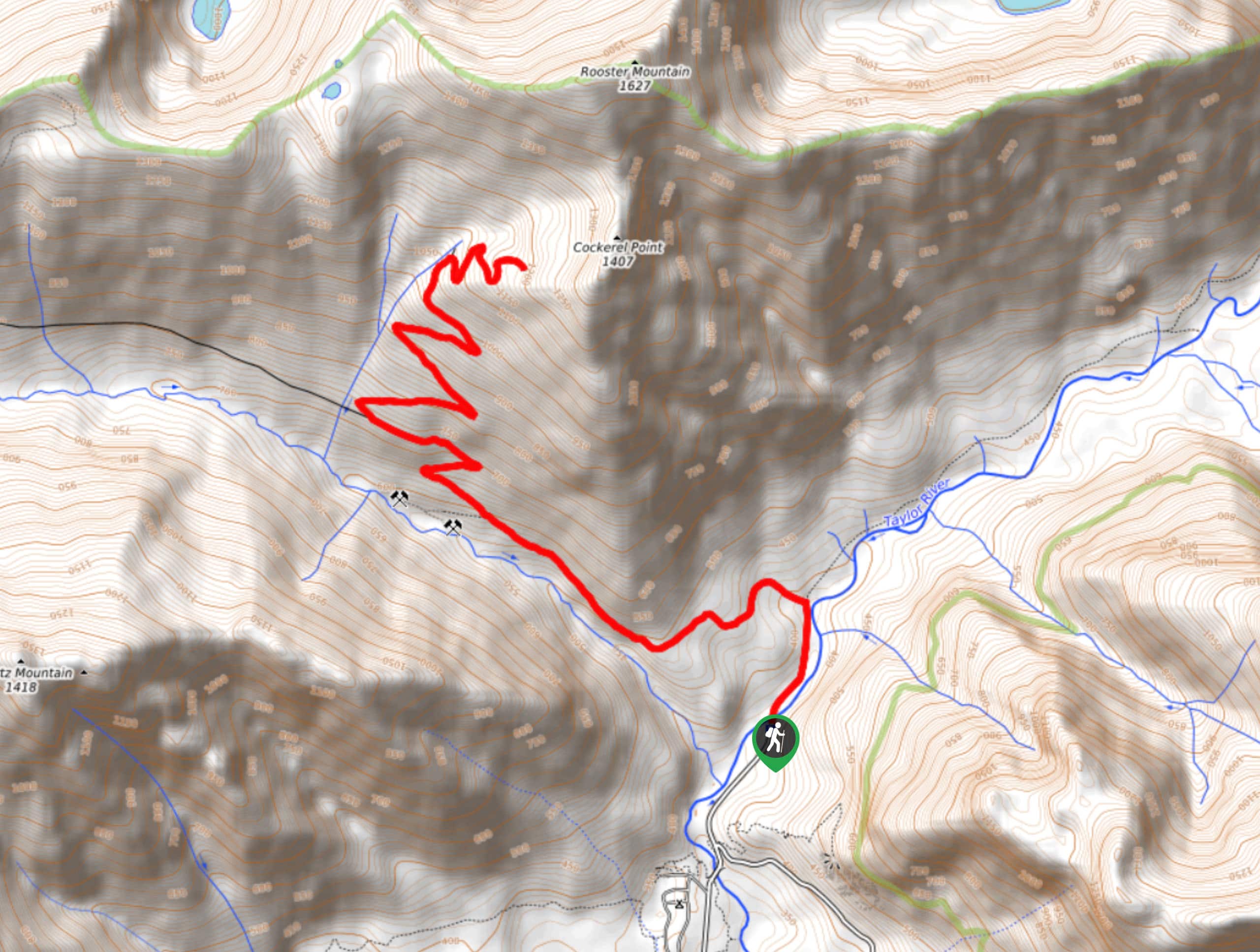 Quartz Creek Hike Map