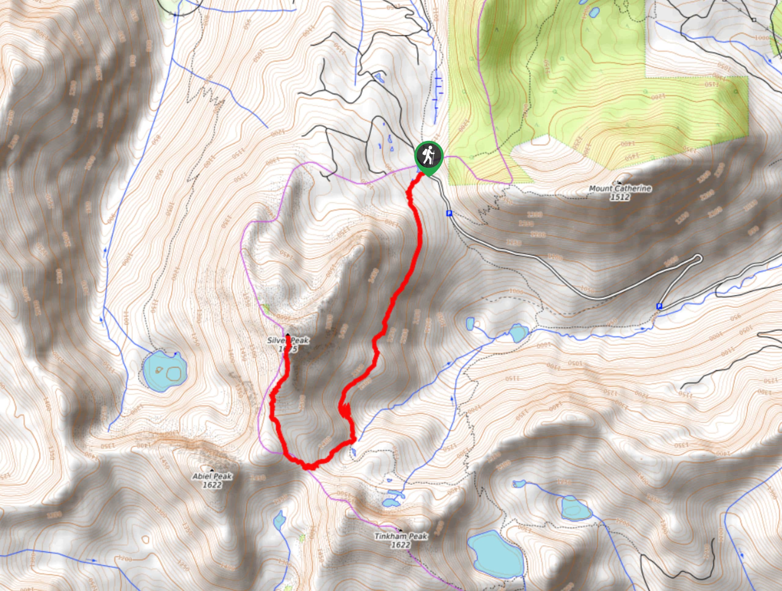 Silver Peak Trail Map