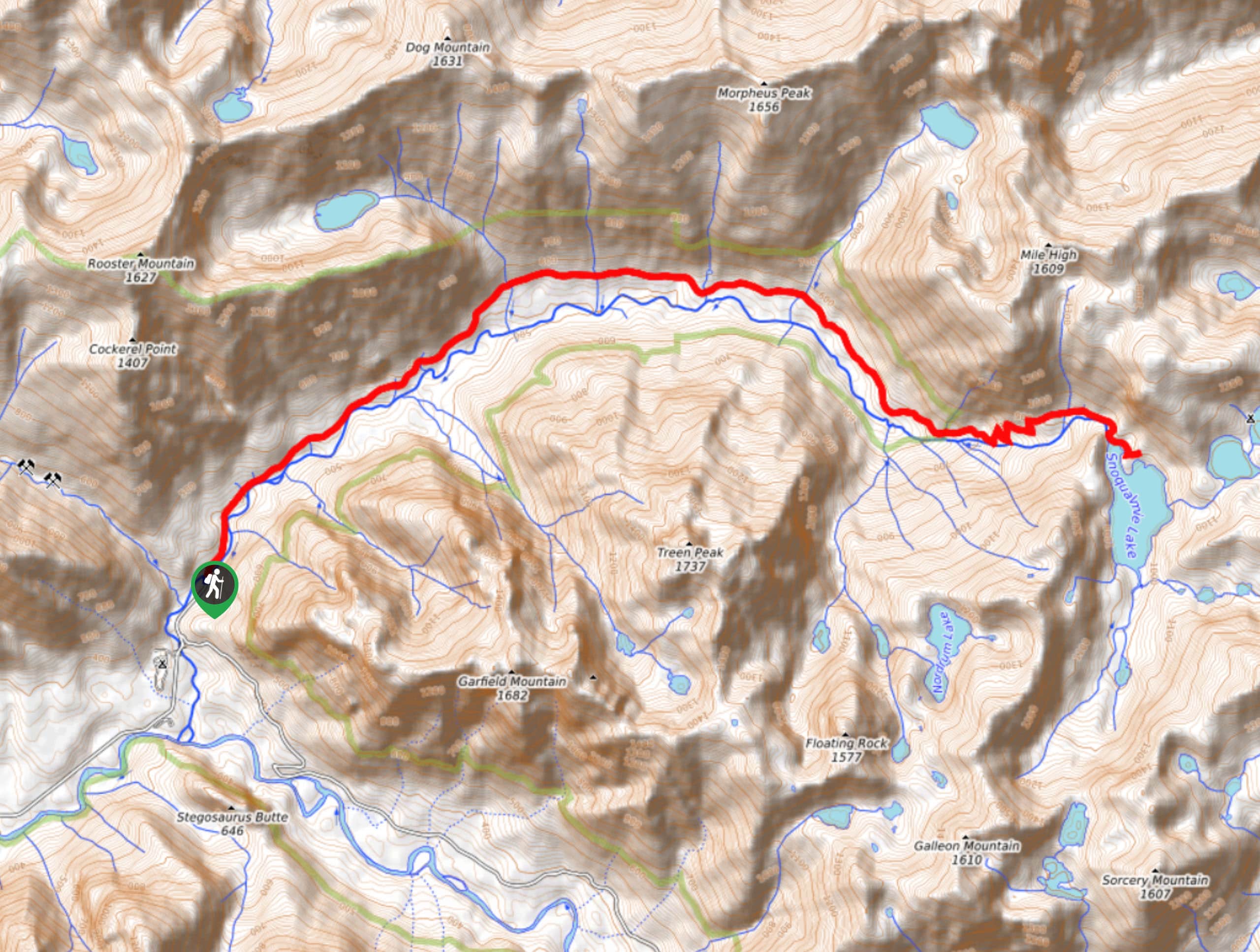 Snoqualmie Lake Trail Map