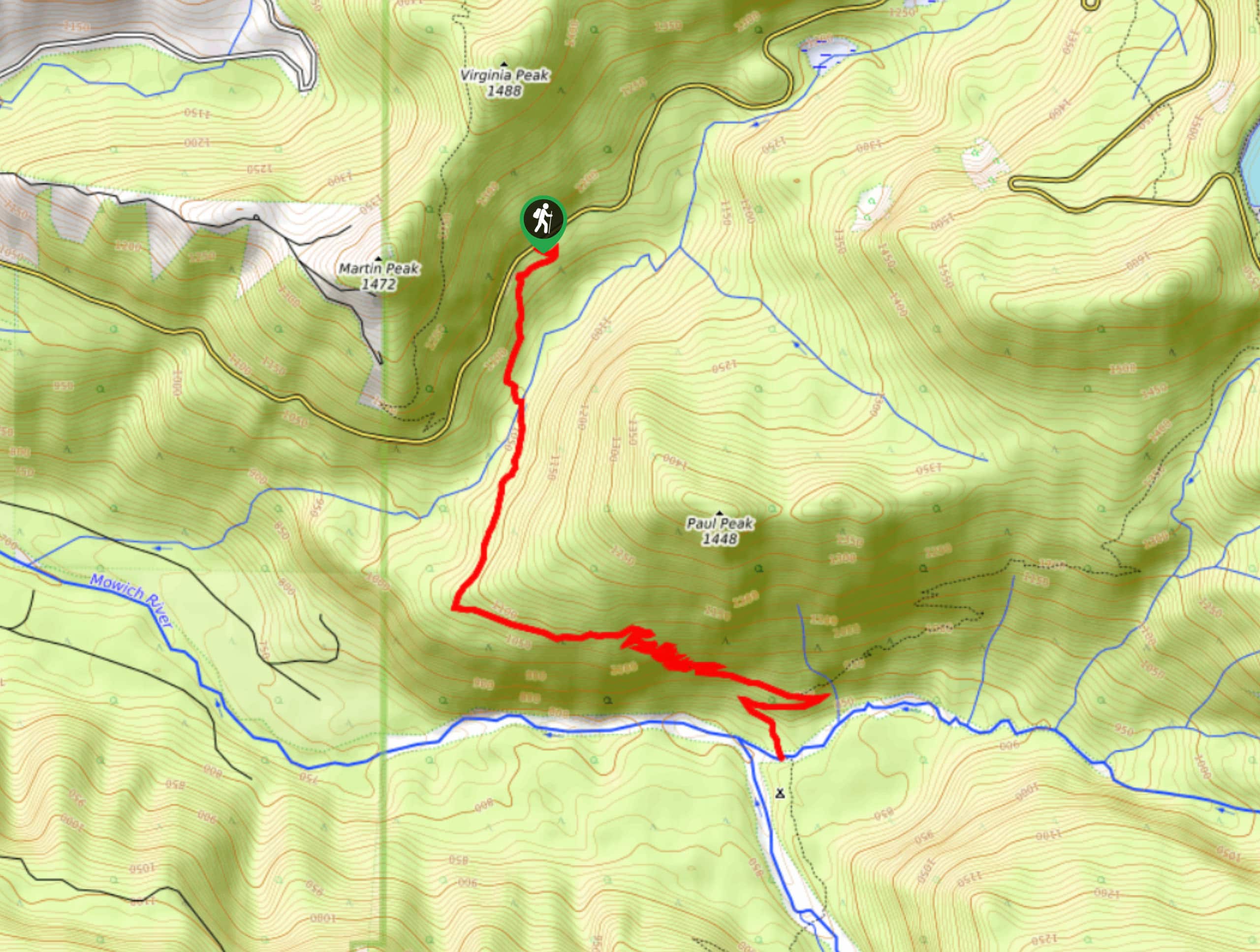 Paul Peak Trail Map