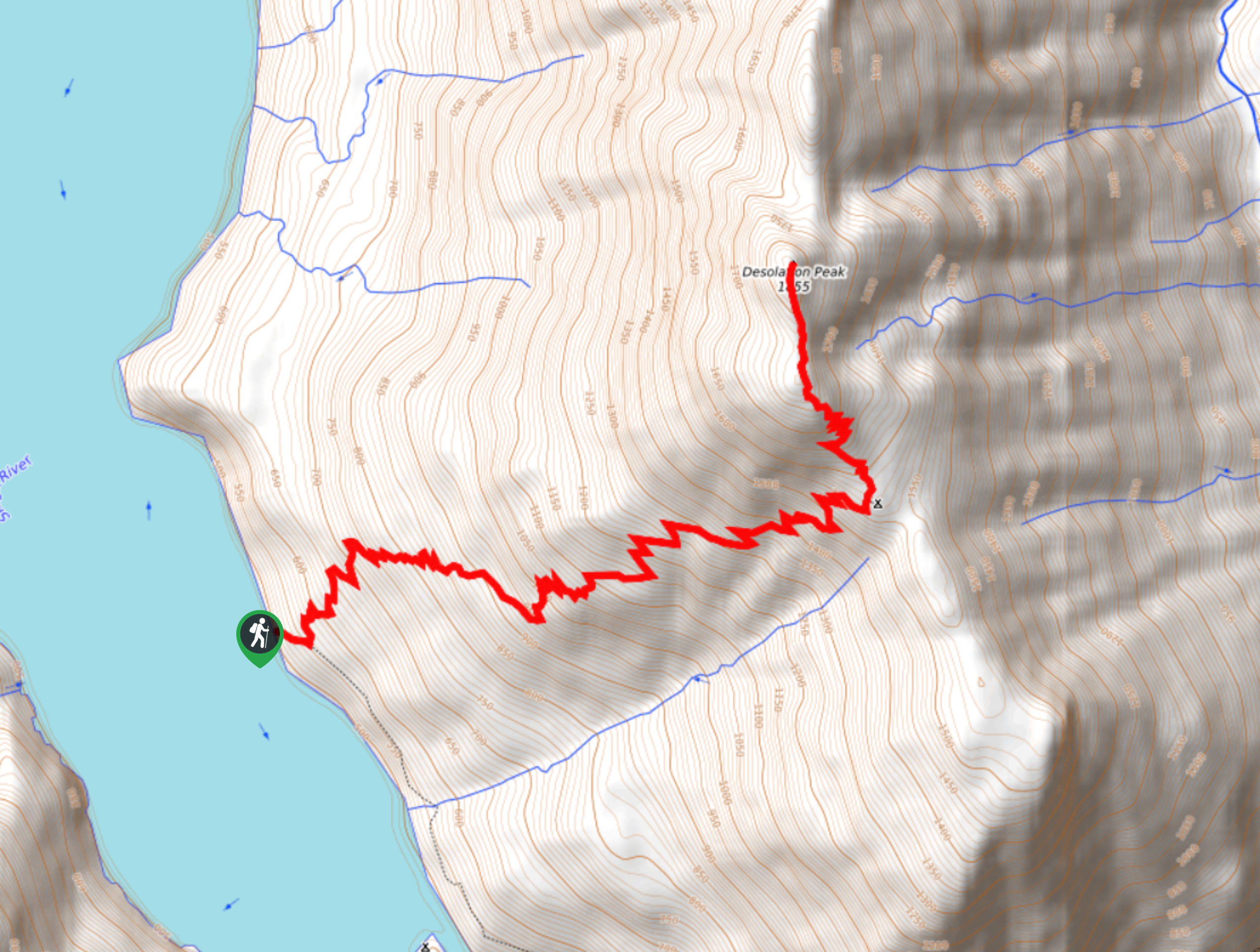 Desolation Peak Trail Map