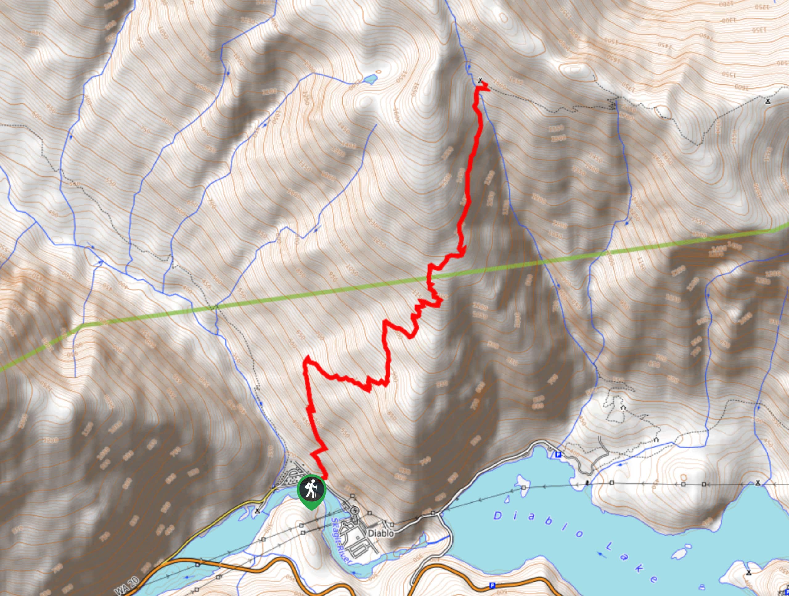 Sourdough Mountain Camp via Sourdough Lookout Trail Map