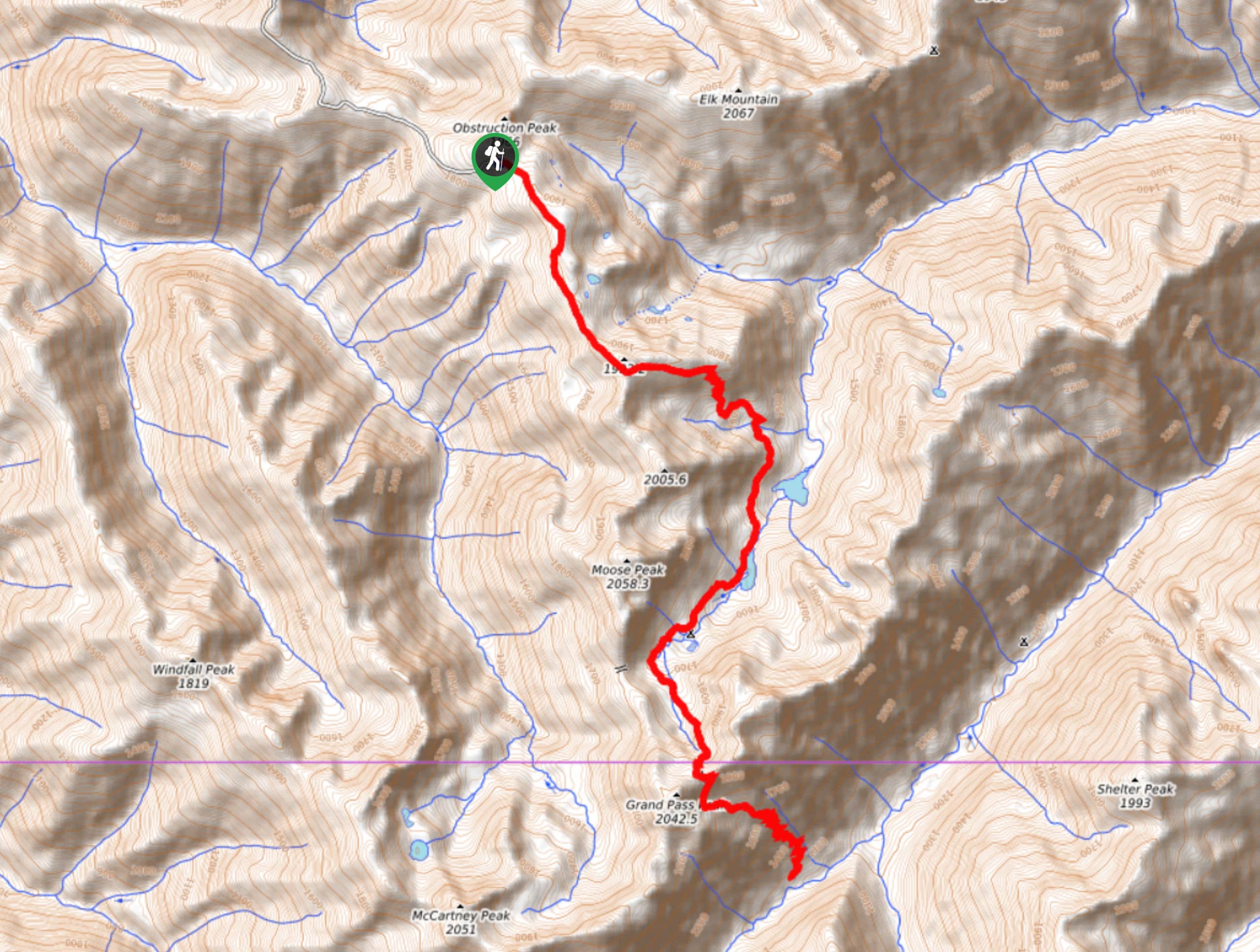 Grand Pass Trail Map
