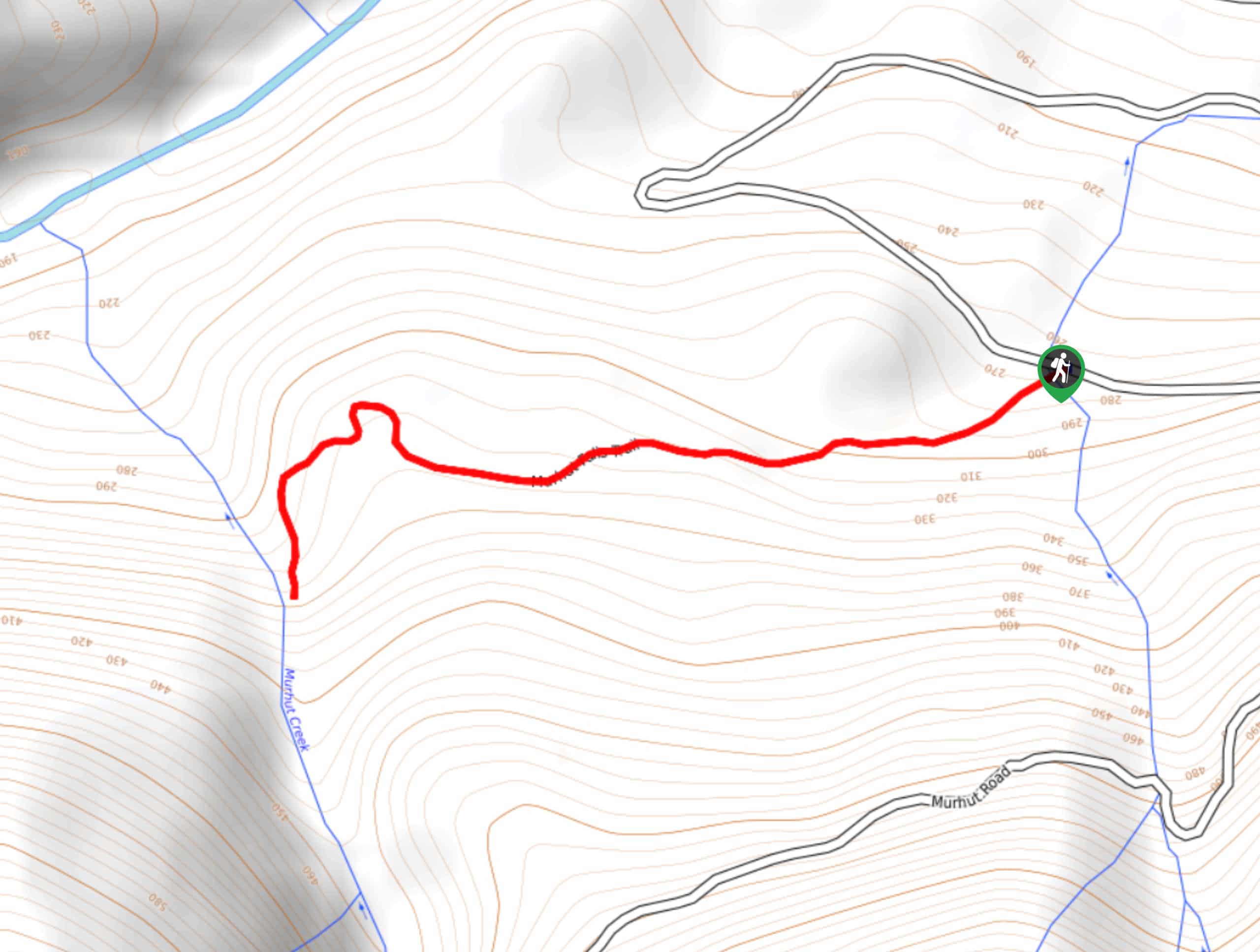 Murhut Falls Trail Map