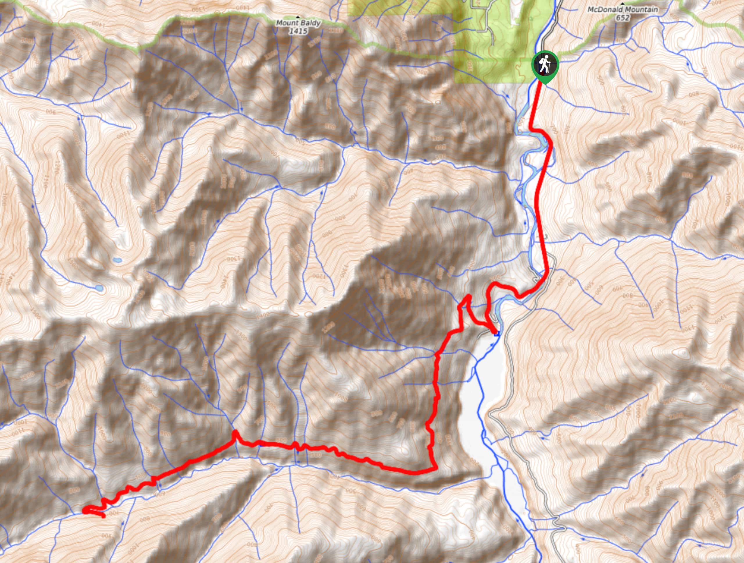 Olympic Hot Springs Trail Map