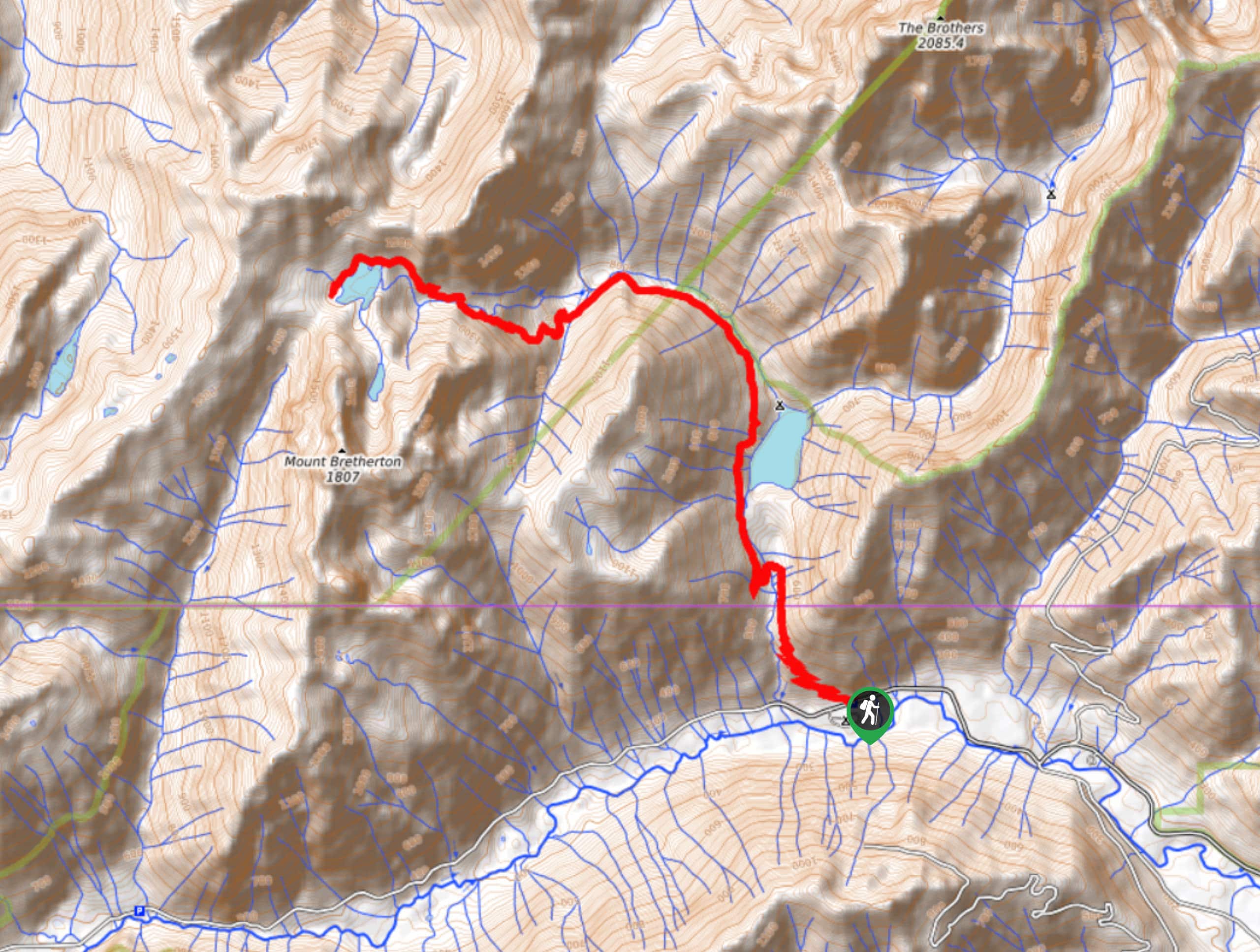 Upper Lena Lake Trail Map