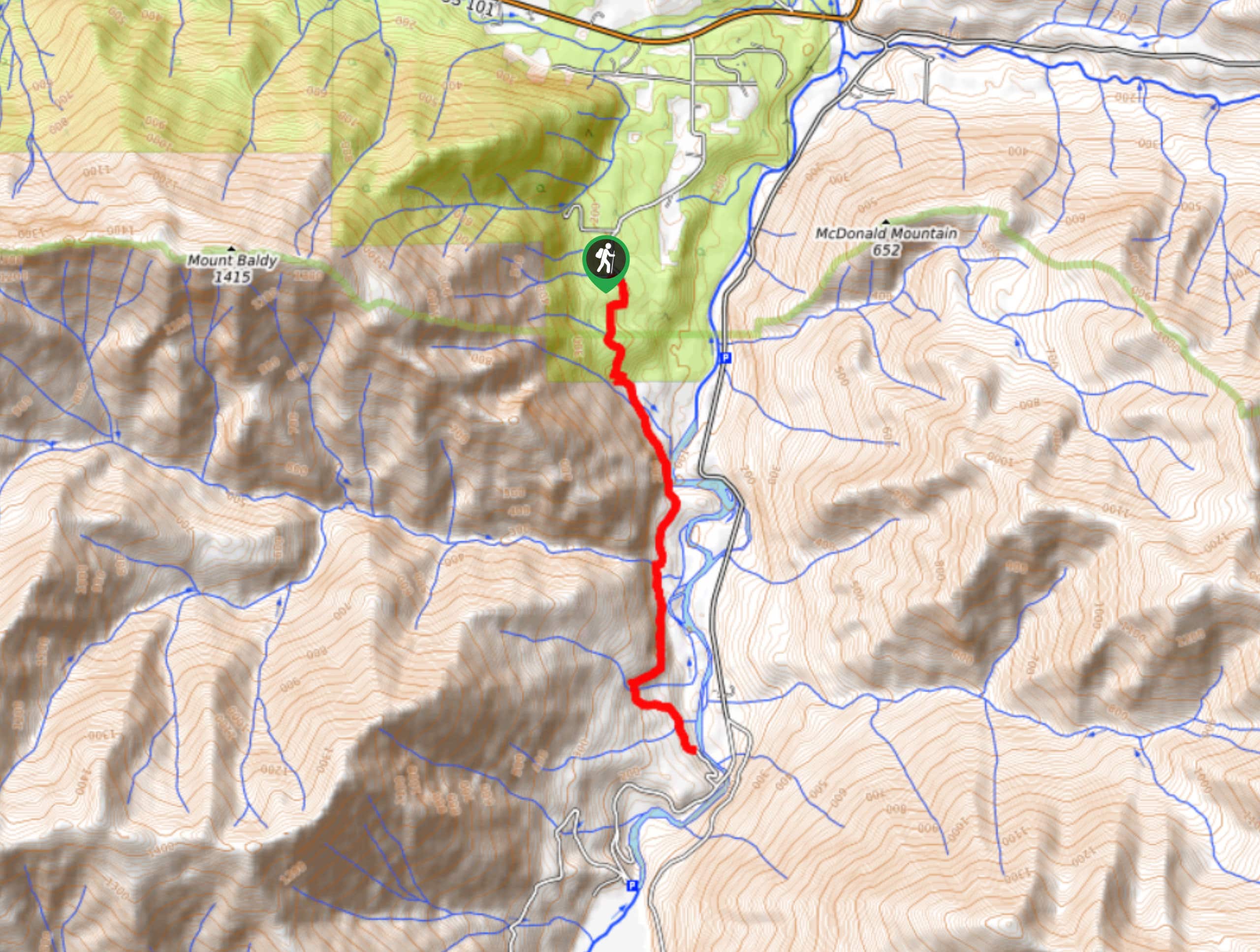 West Elwha River Trail Map