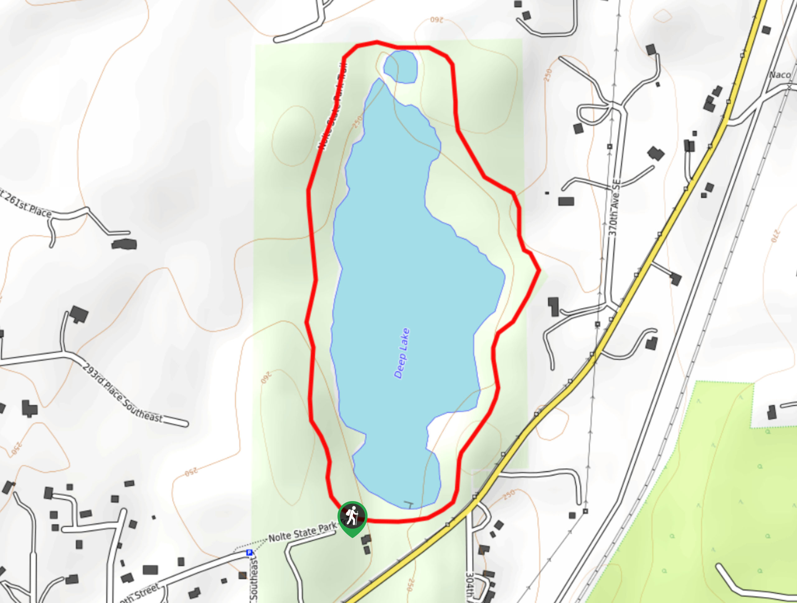 Nolte State Park Deep Lake Loop Trail Map
