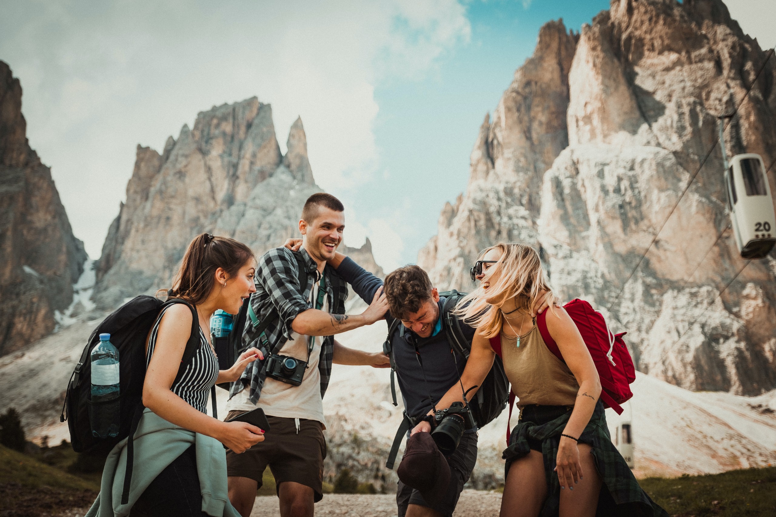 Group enjoying outdoors