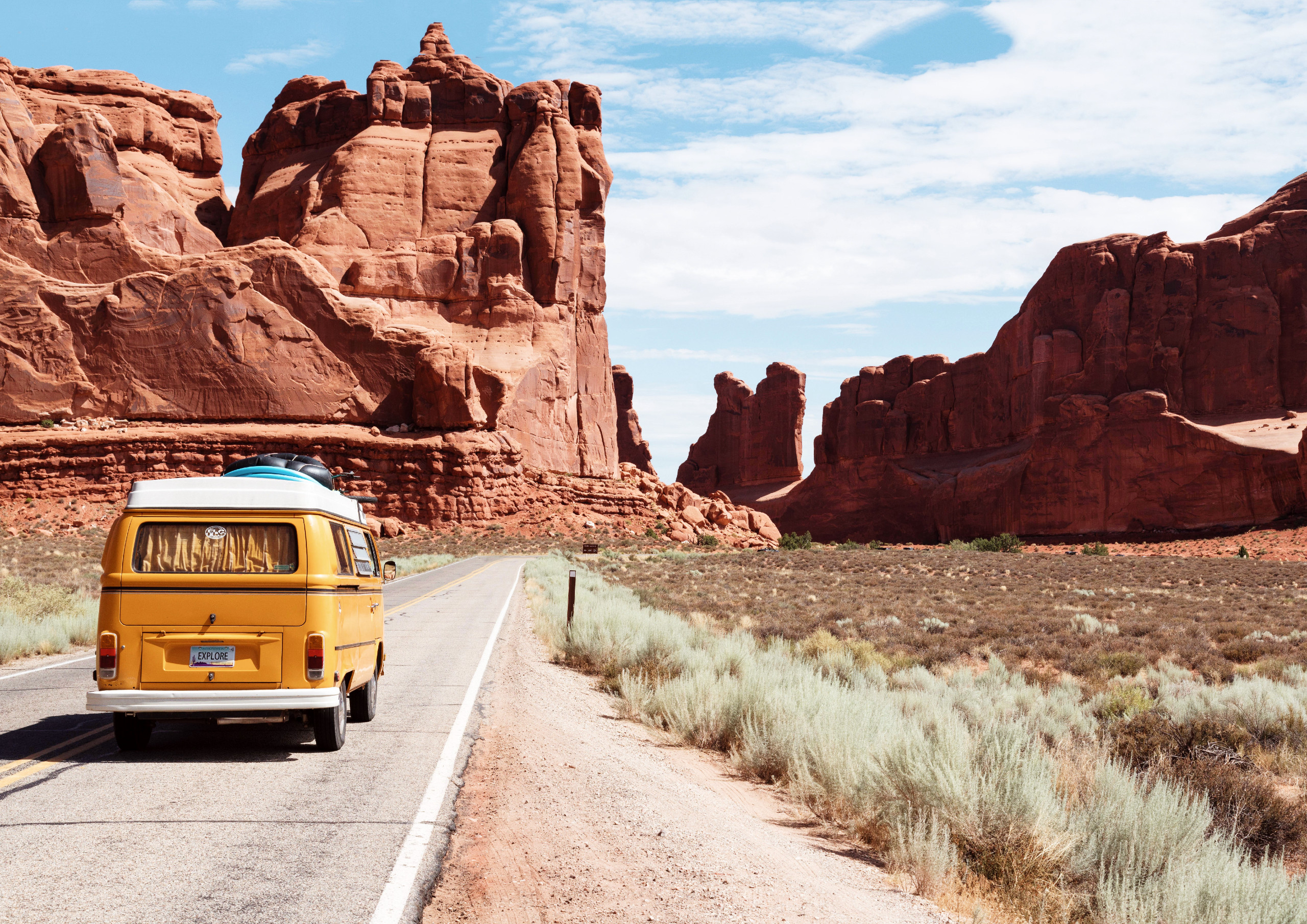 Road tripping in Arches National Park