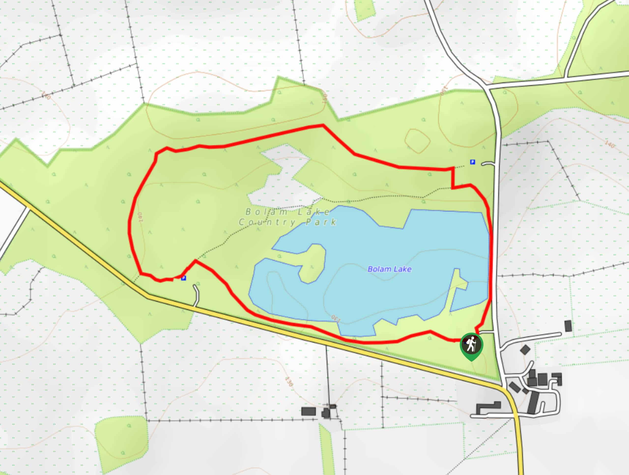 Bolam Lake and West Wood Circular Walk Map