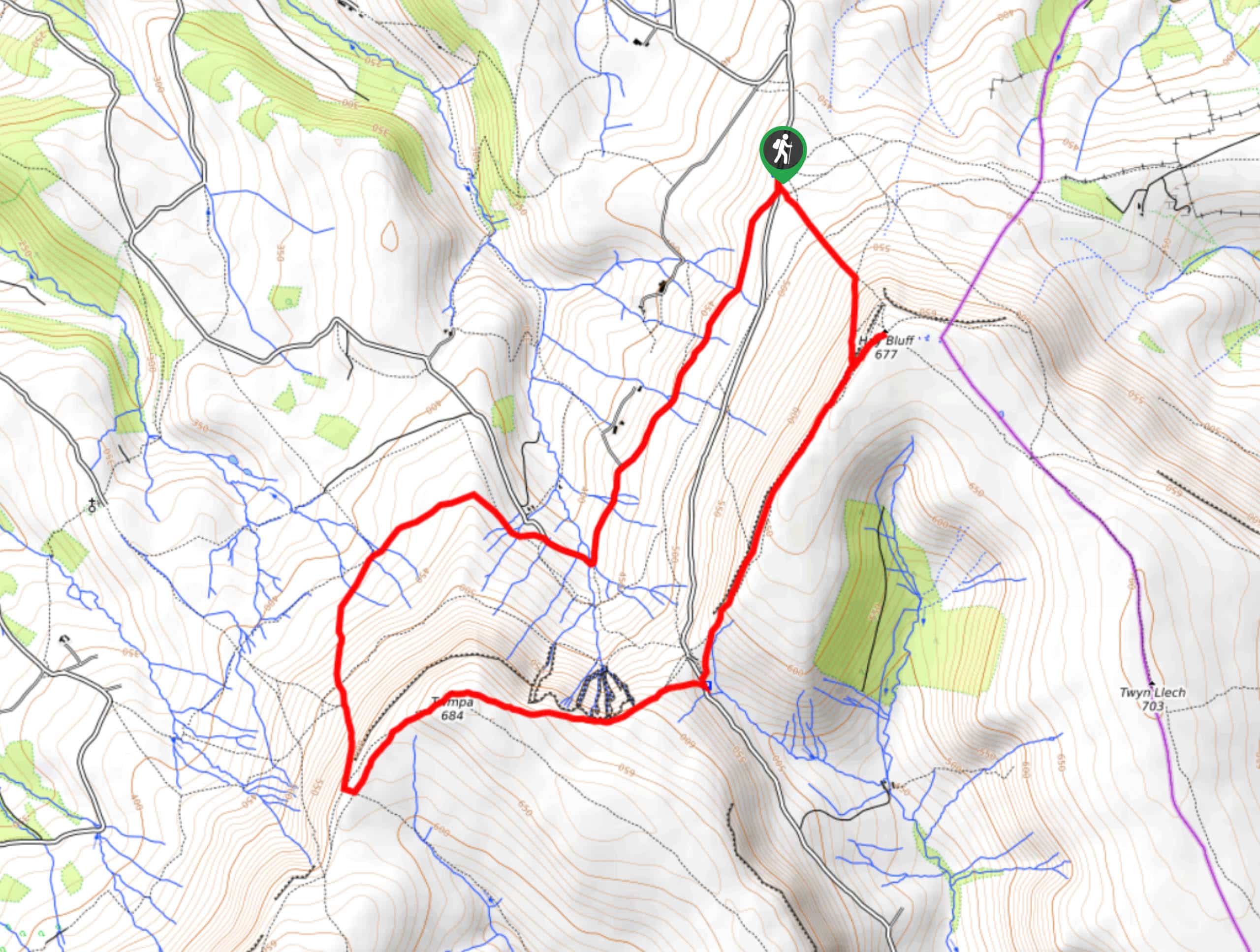 Hay Bluff and Lord Hereford’s Knob Circular Walk Map