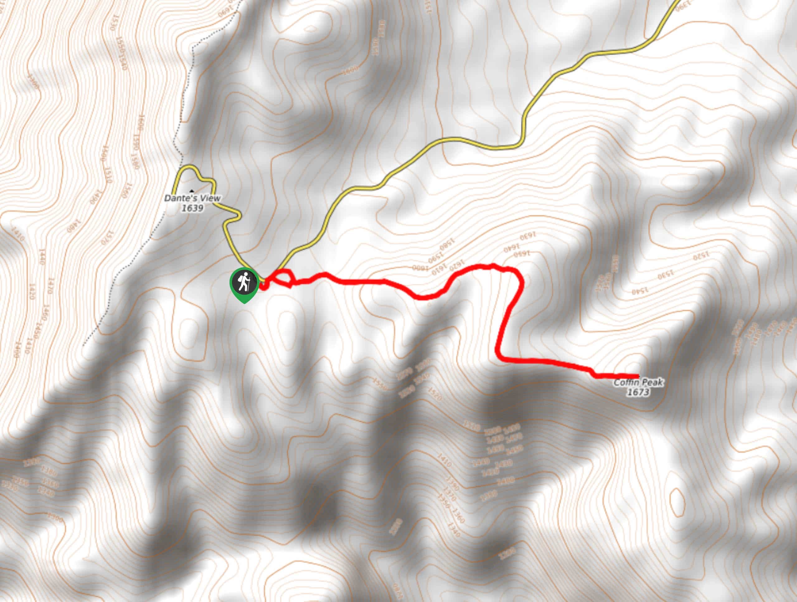 Coffin Peak Trail Map