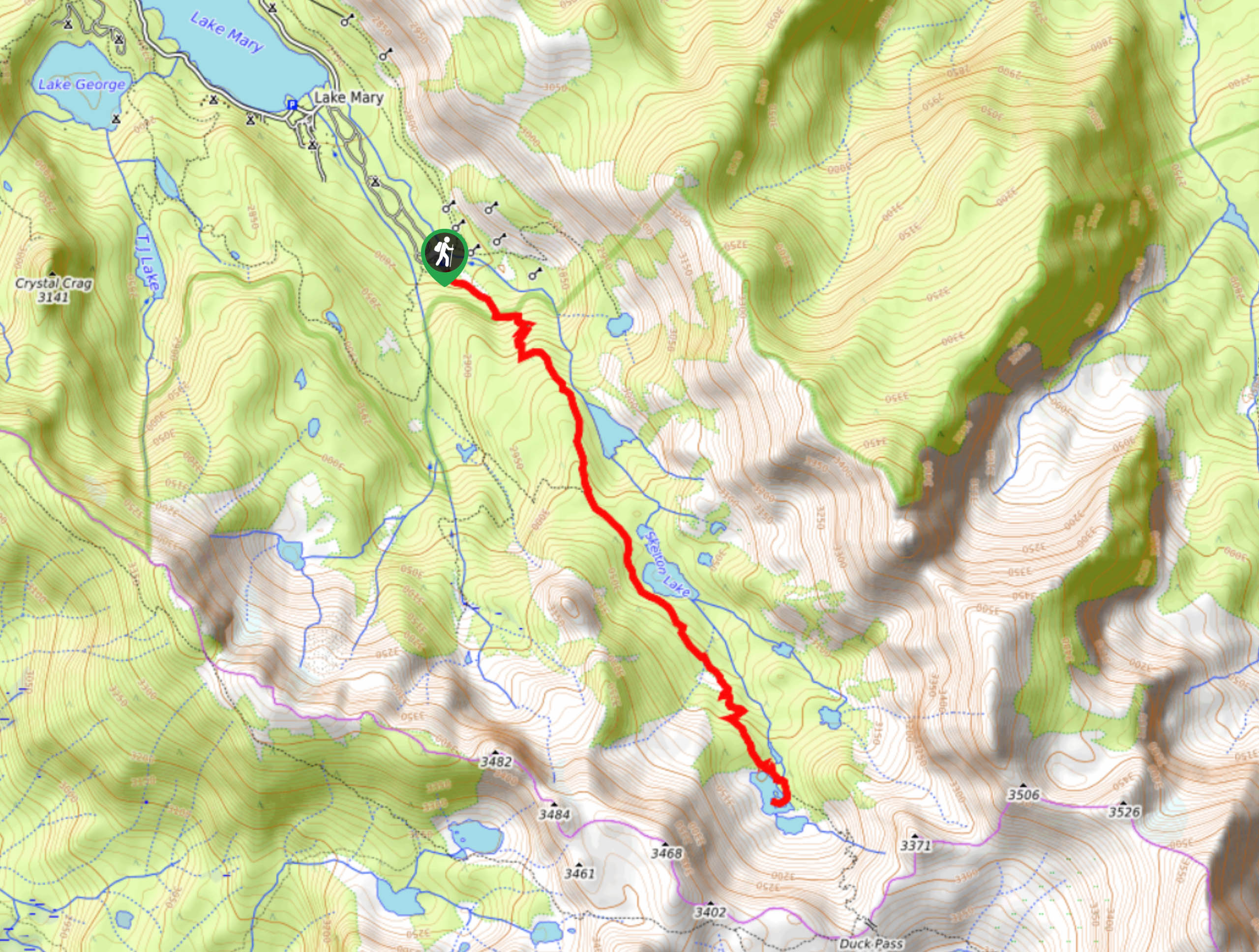 Barney Lake Trail Map