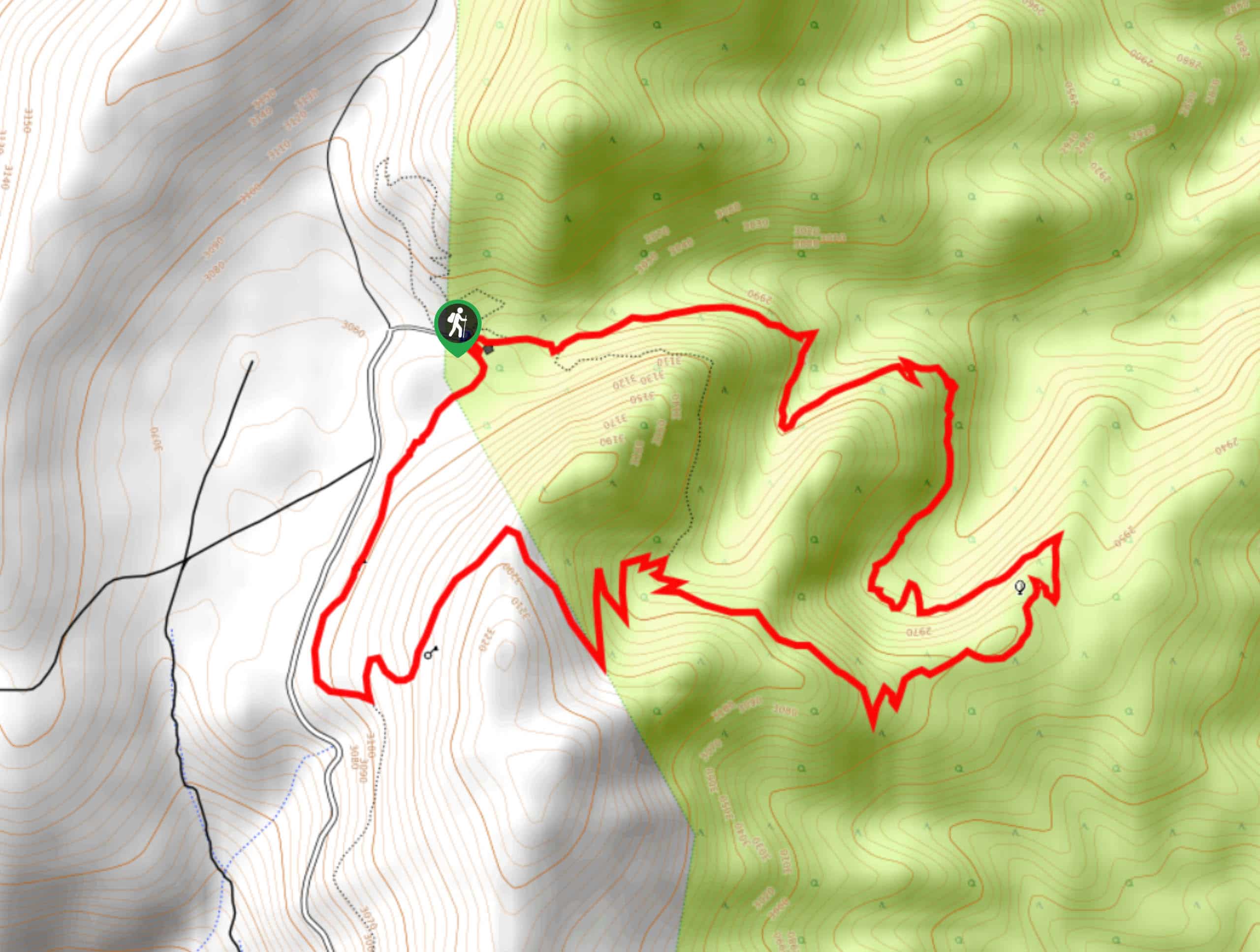 Cabin Trail to Methuselah Loop Map