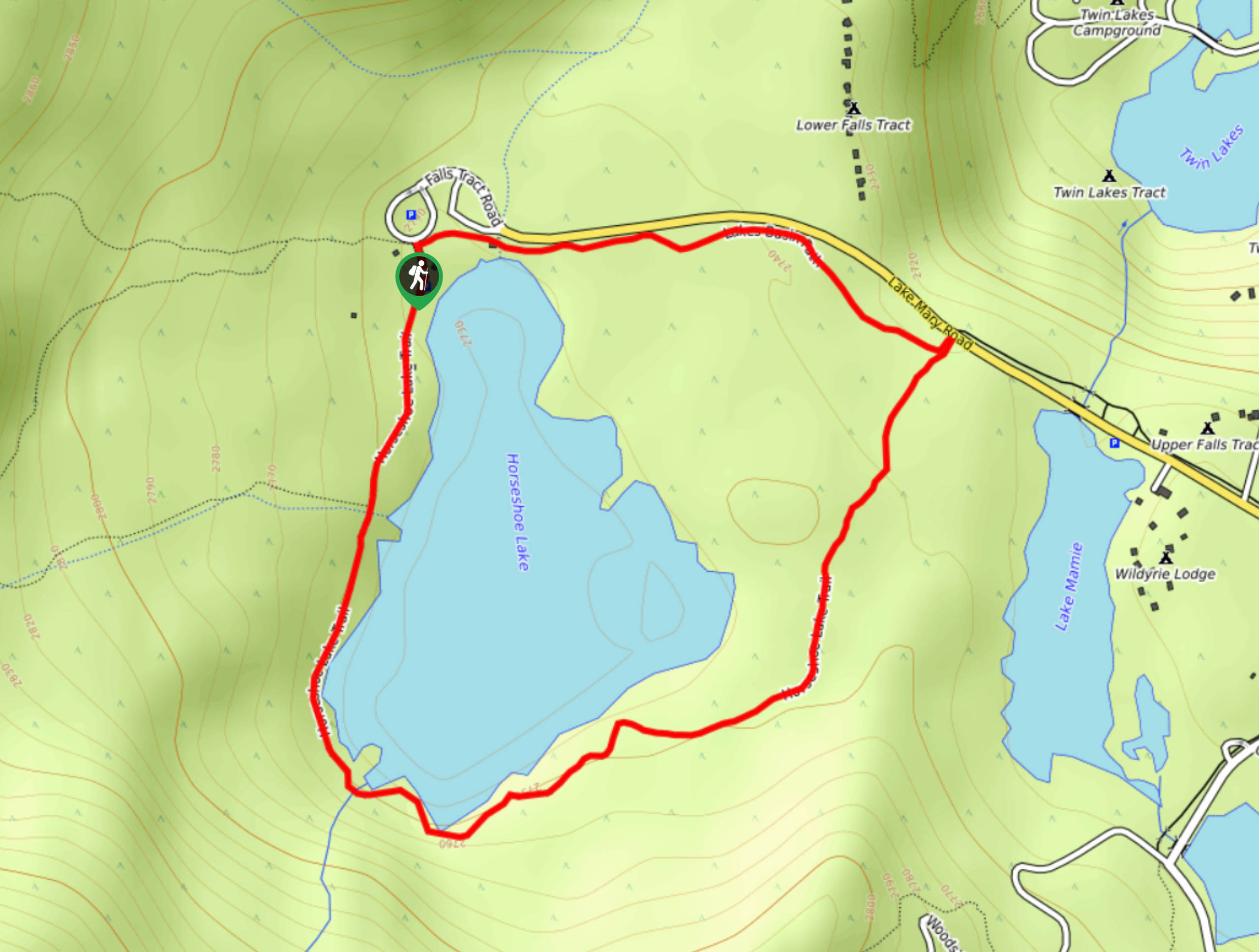 Horseshoe Lake Trail Map