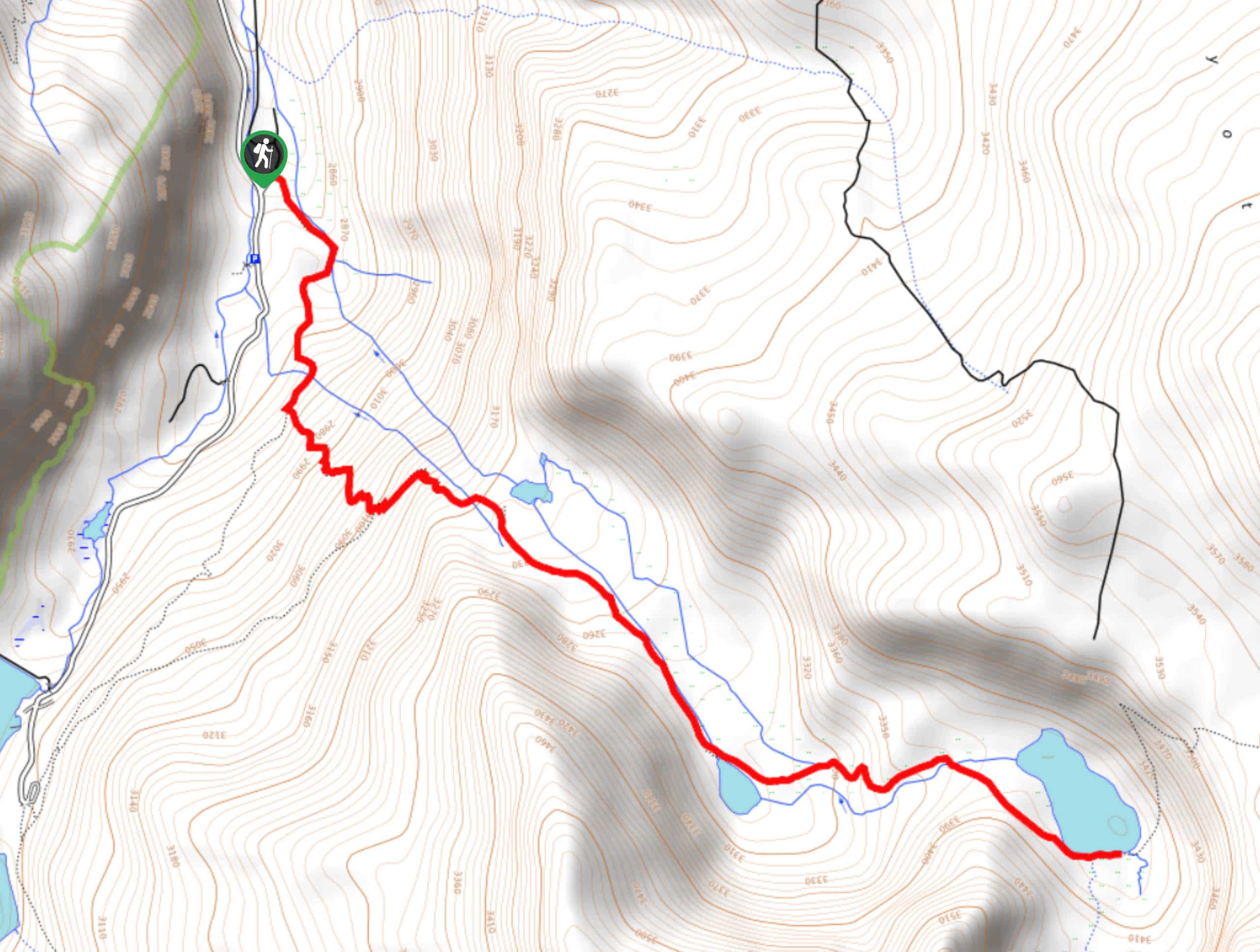 La Hupp Picnic Area To Green Lake Trail Map
