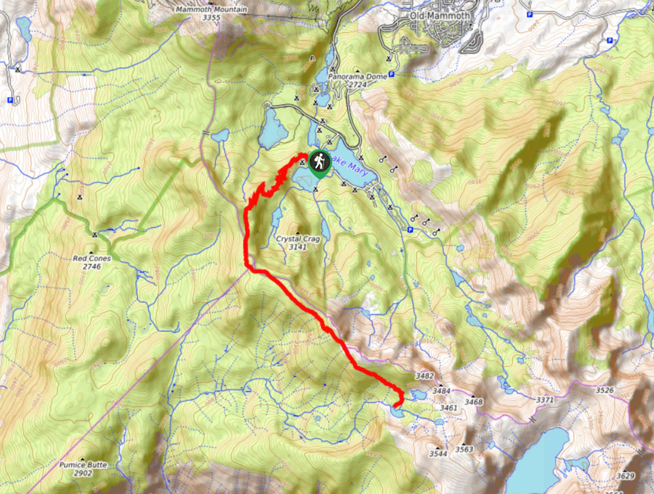 Lake George to Deer Lakes Trail Map