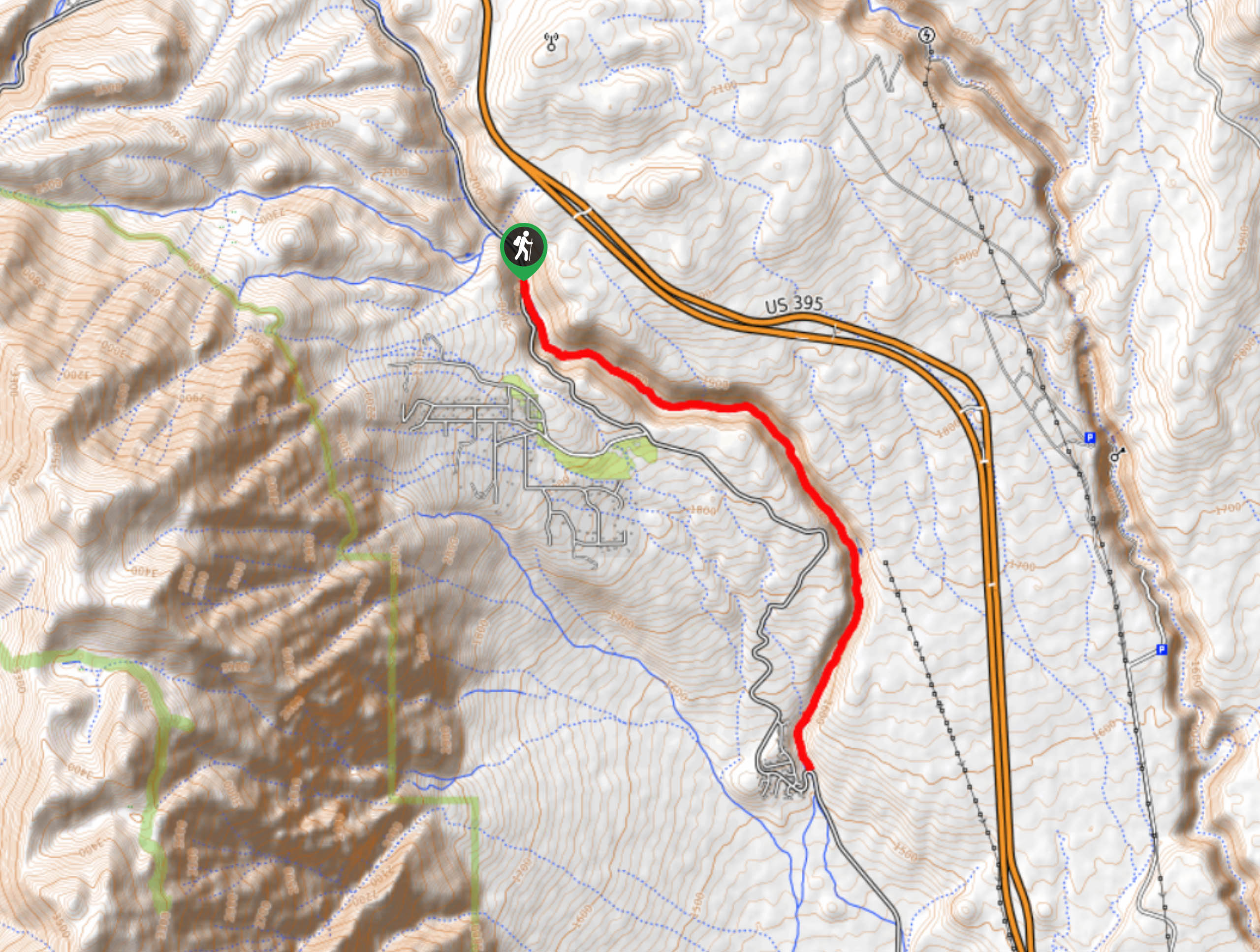 Lower Rock Creek Canyon Trail Map
