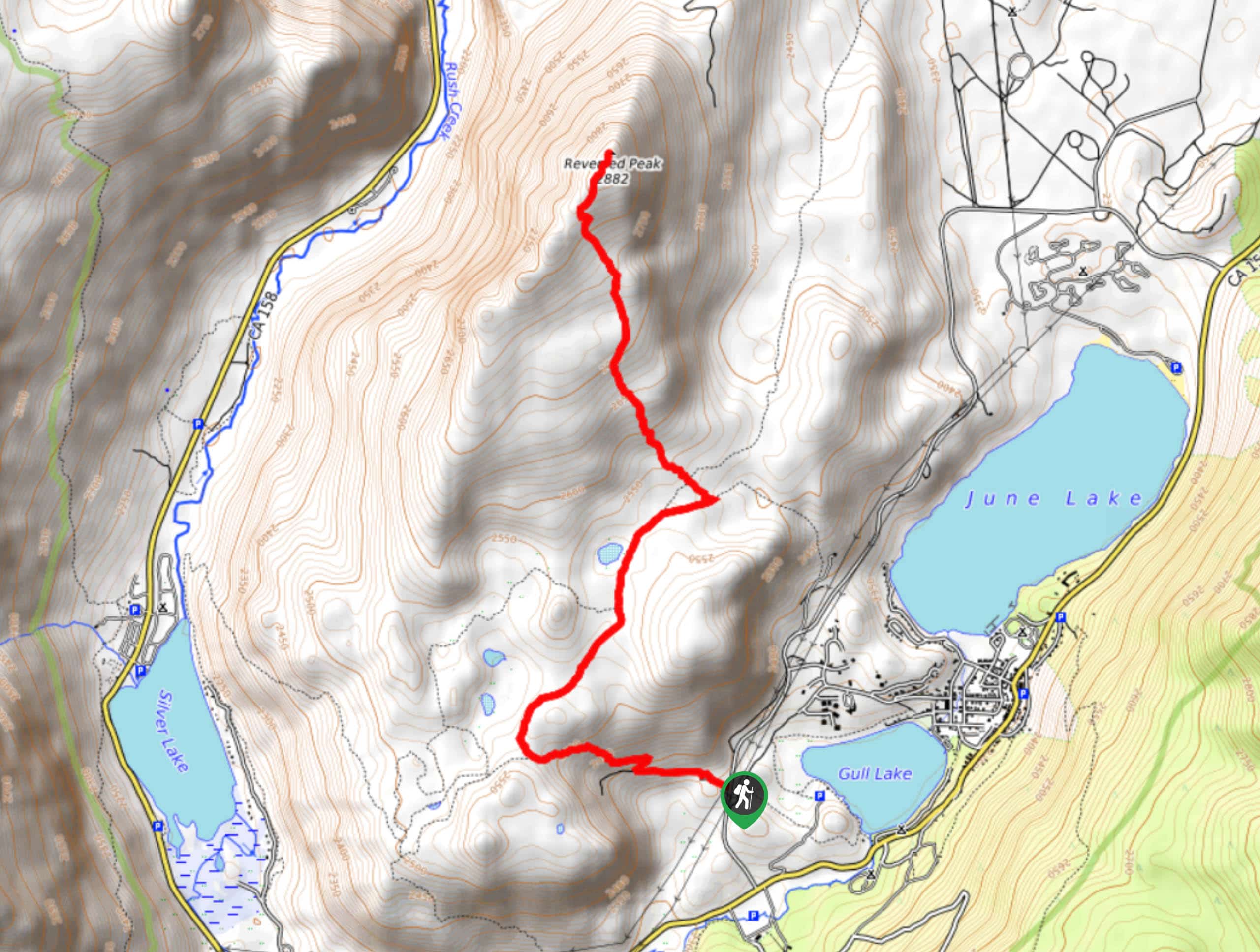 Reversed Peak Trail Map