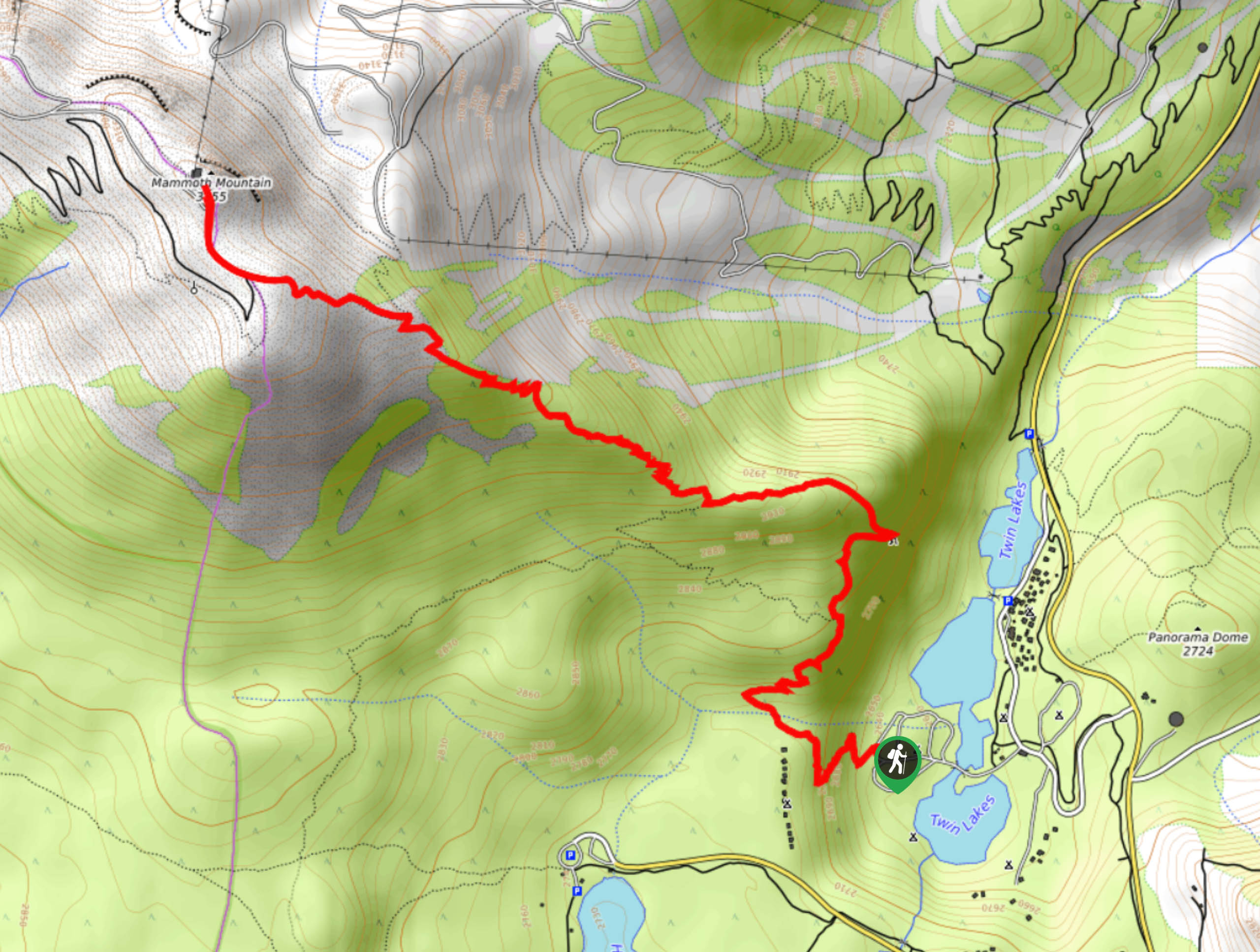 Seven Lakes Point via Dragon’s Back Trail Map