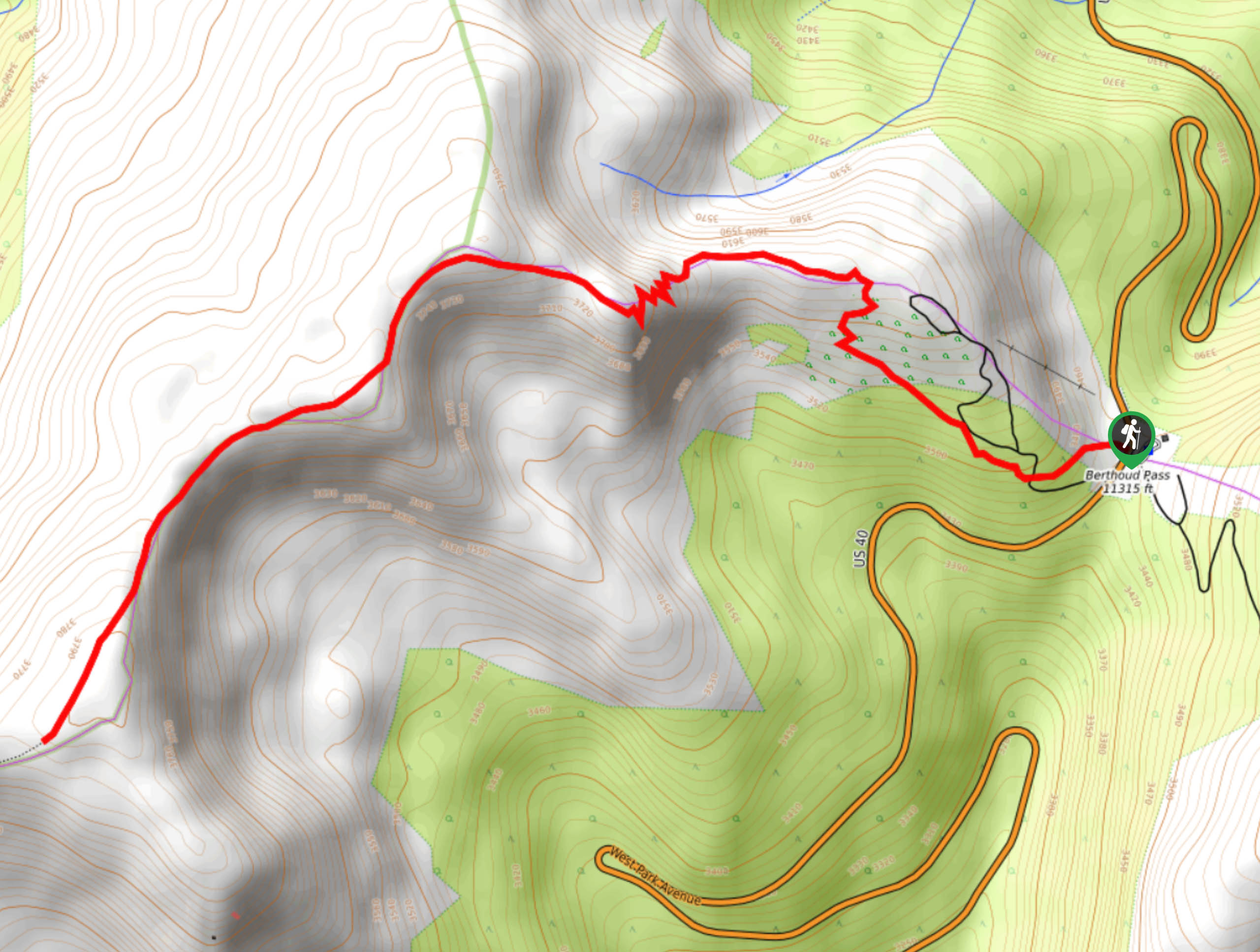 Berthoud Pass Trail Map