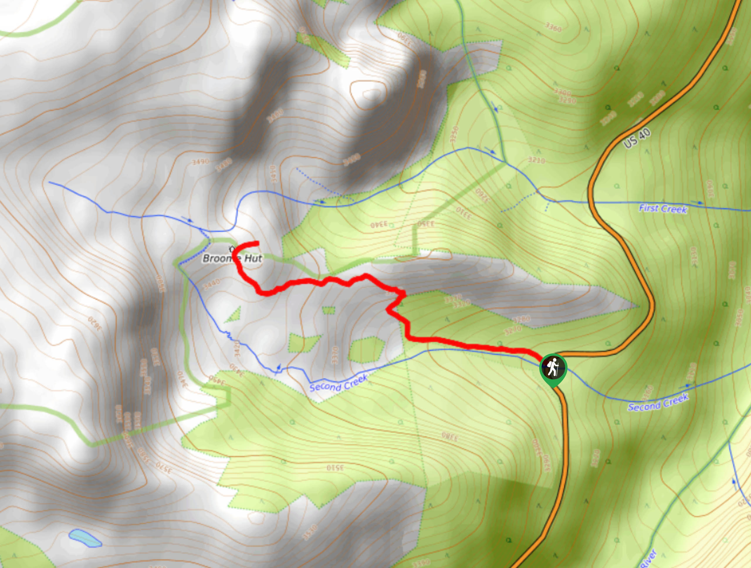 Broome Hut Hike Map