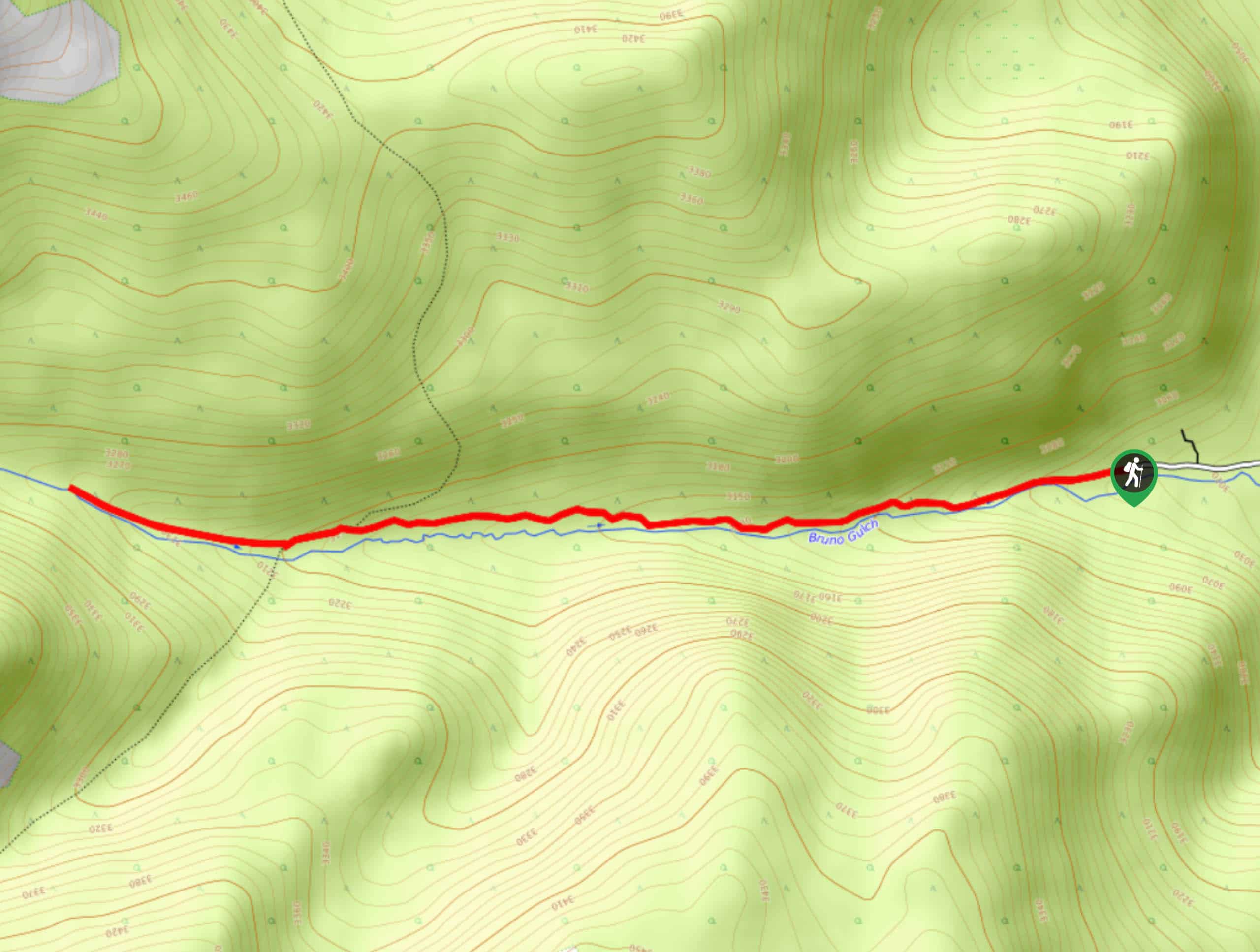 Bruno Gulch Trail Map