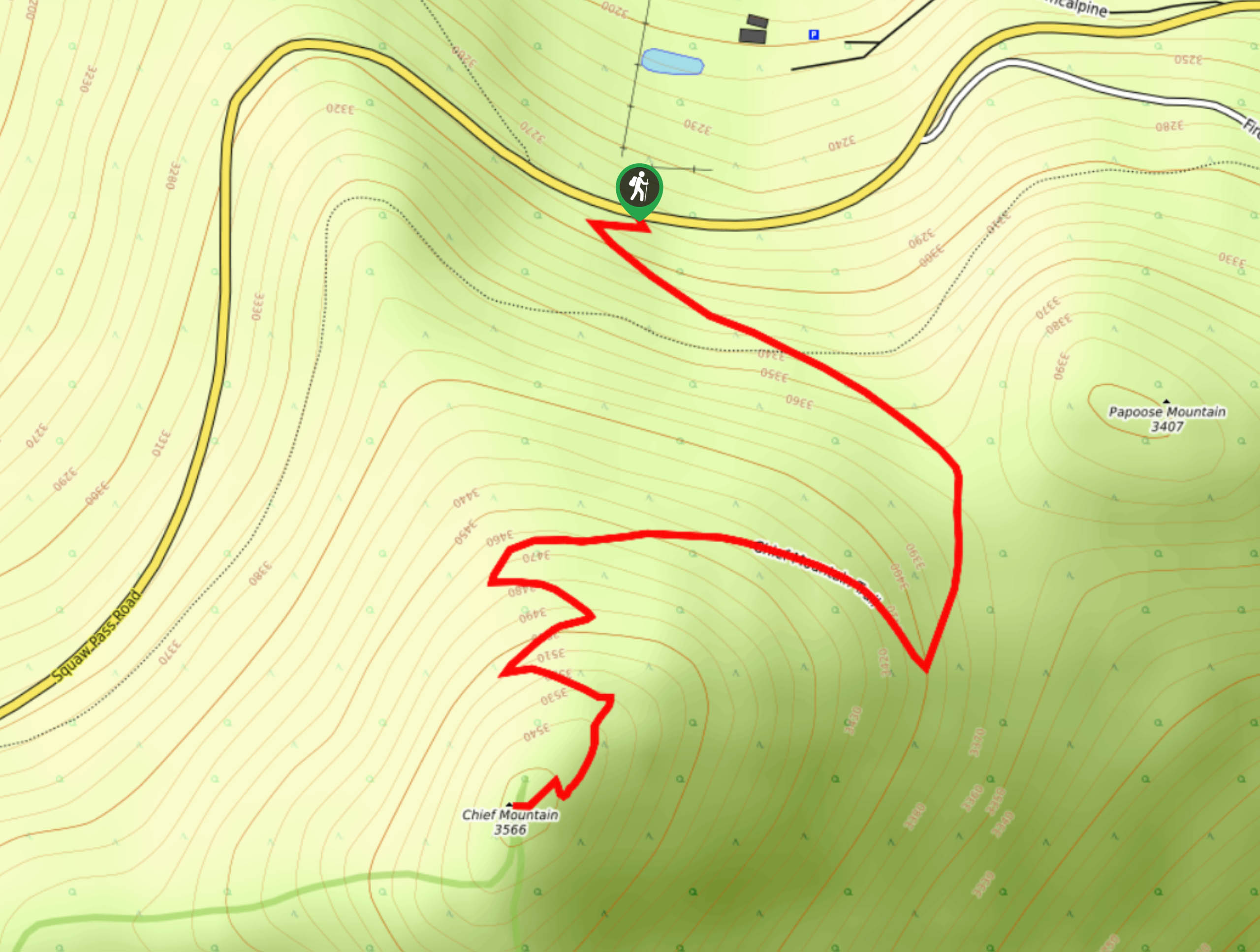 Chief Mountain Hike Map
