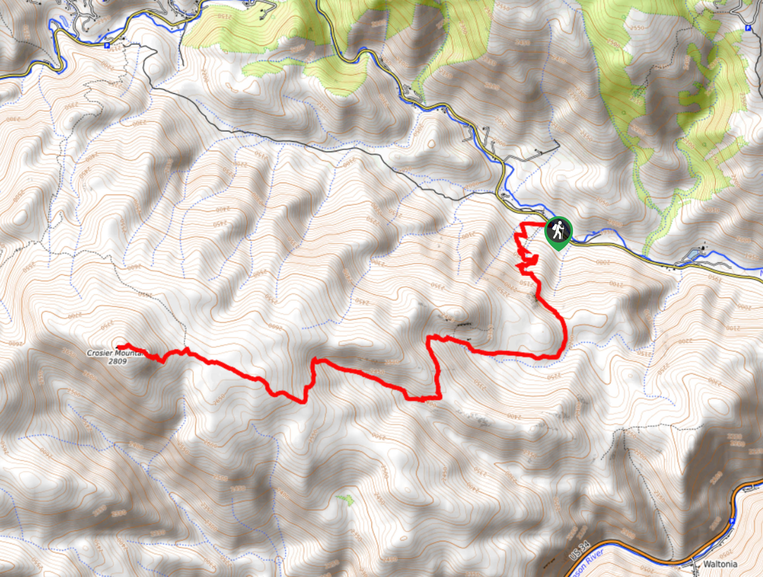 Crosier Mountain Trail Map