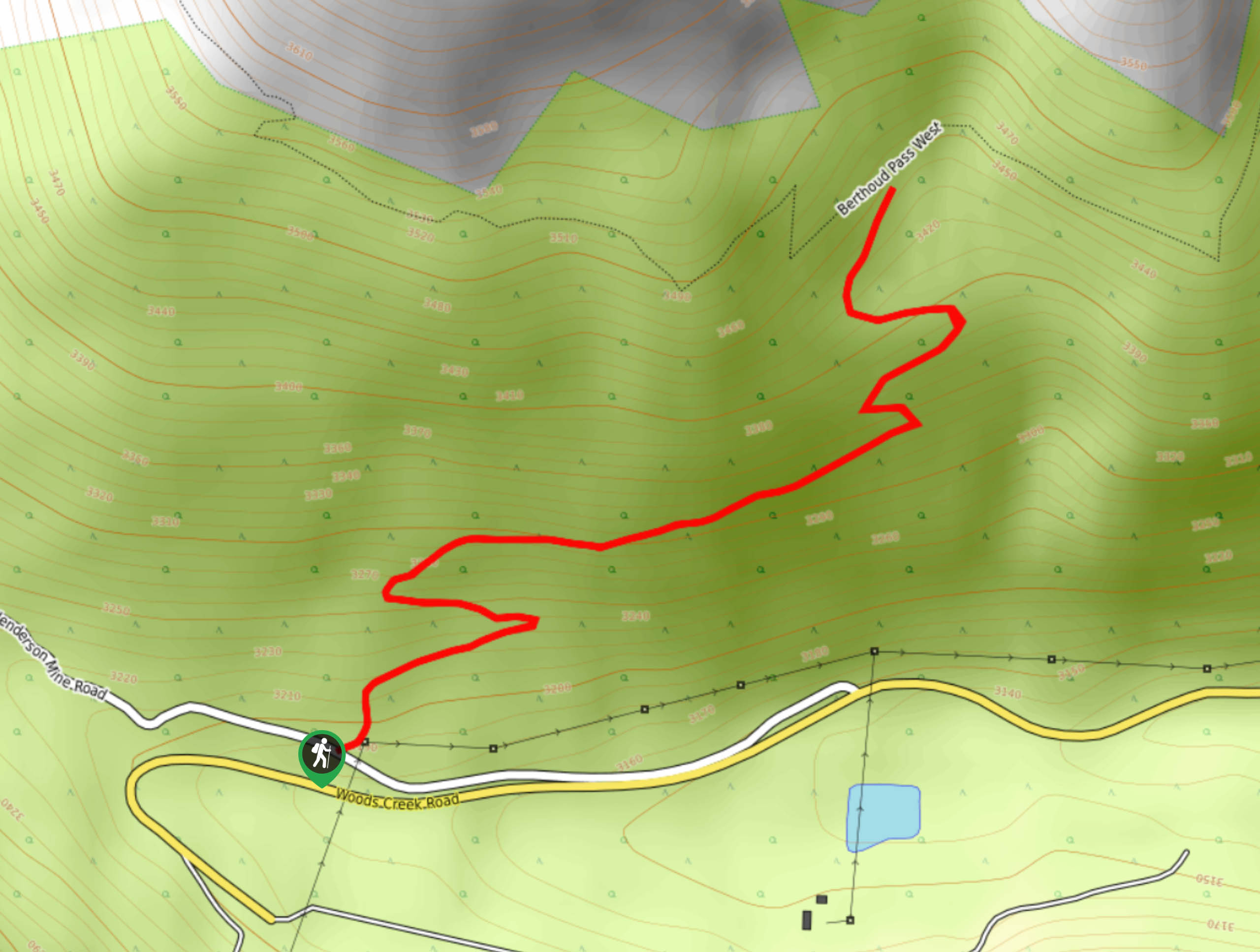 Henderson Spur Hike Map