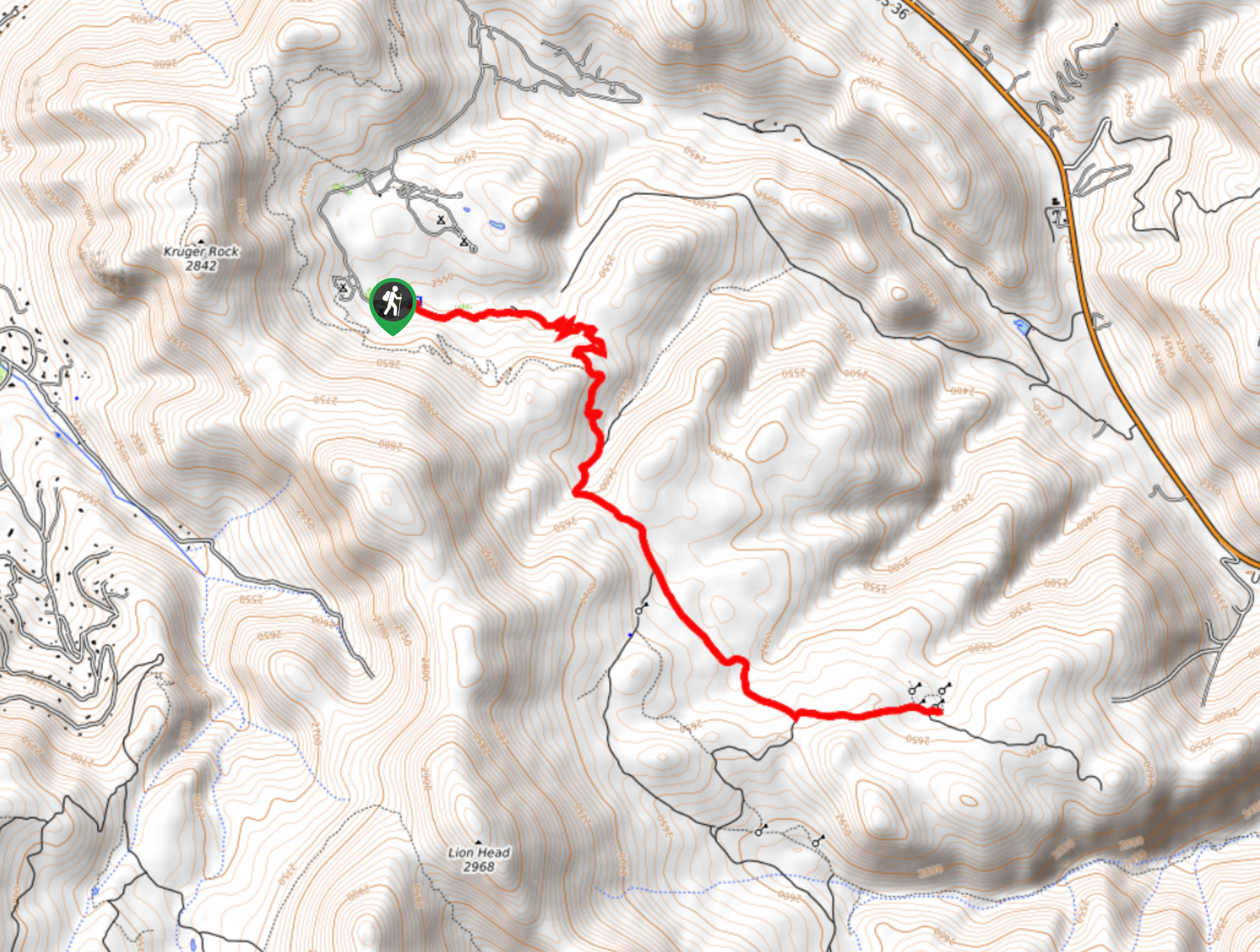 Homestead Meadows Hike Map