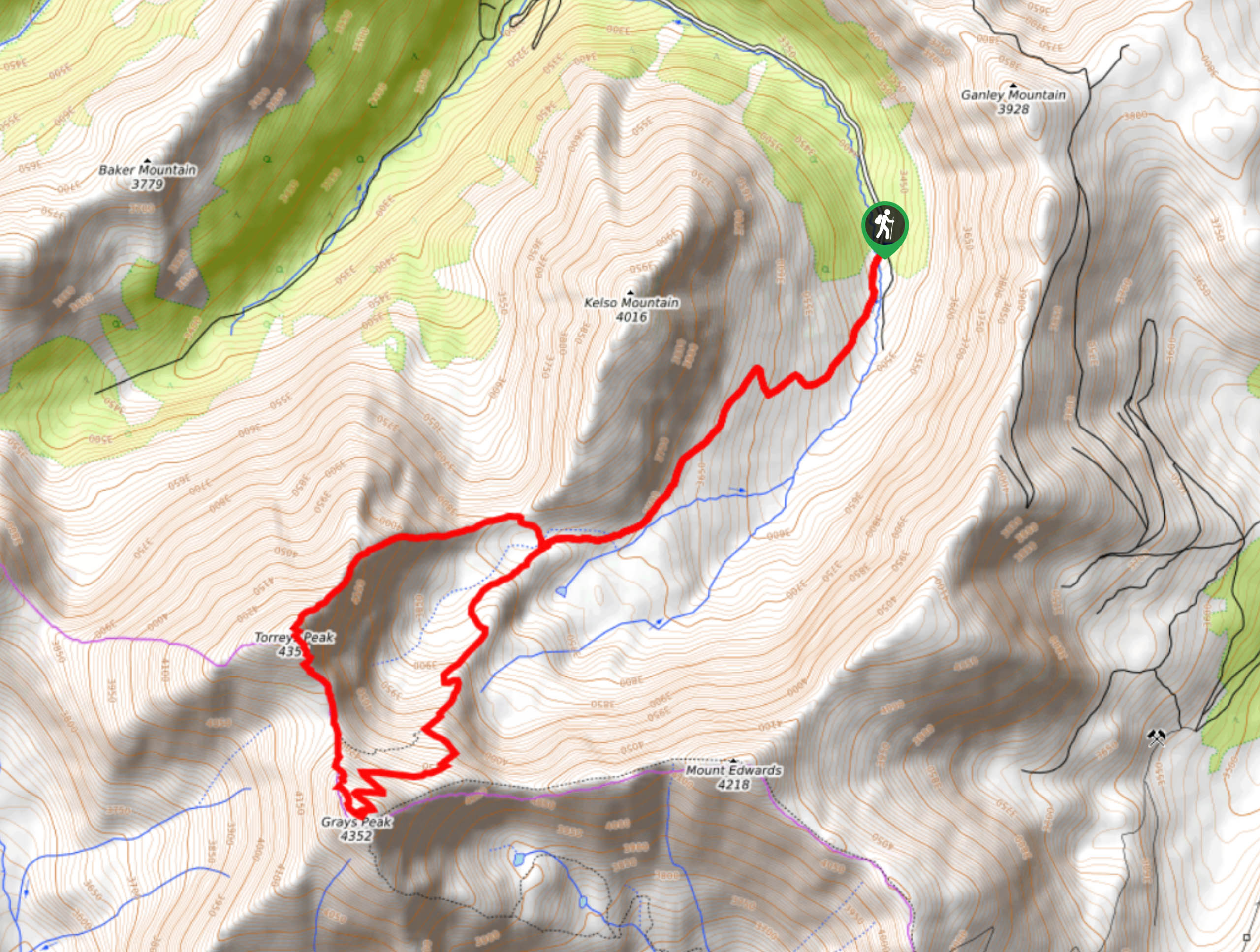 Kelso Ridge Hike Map