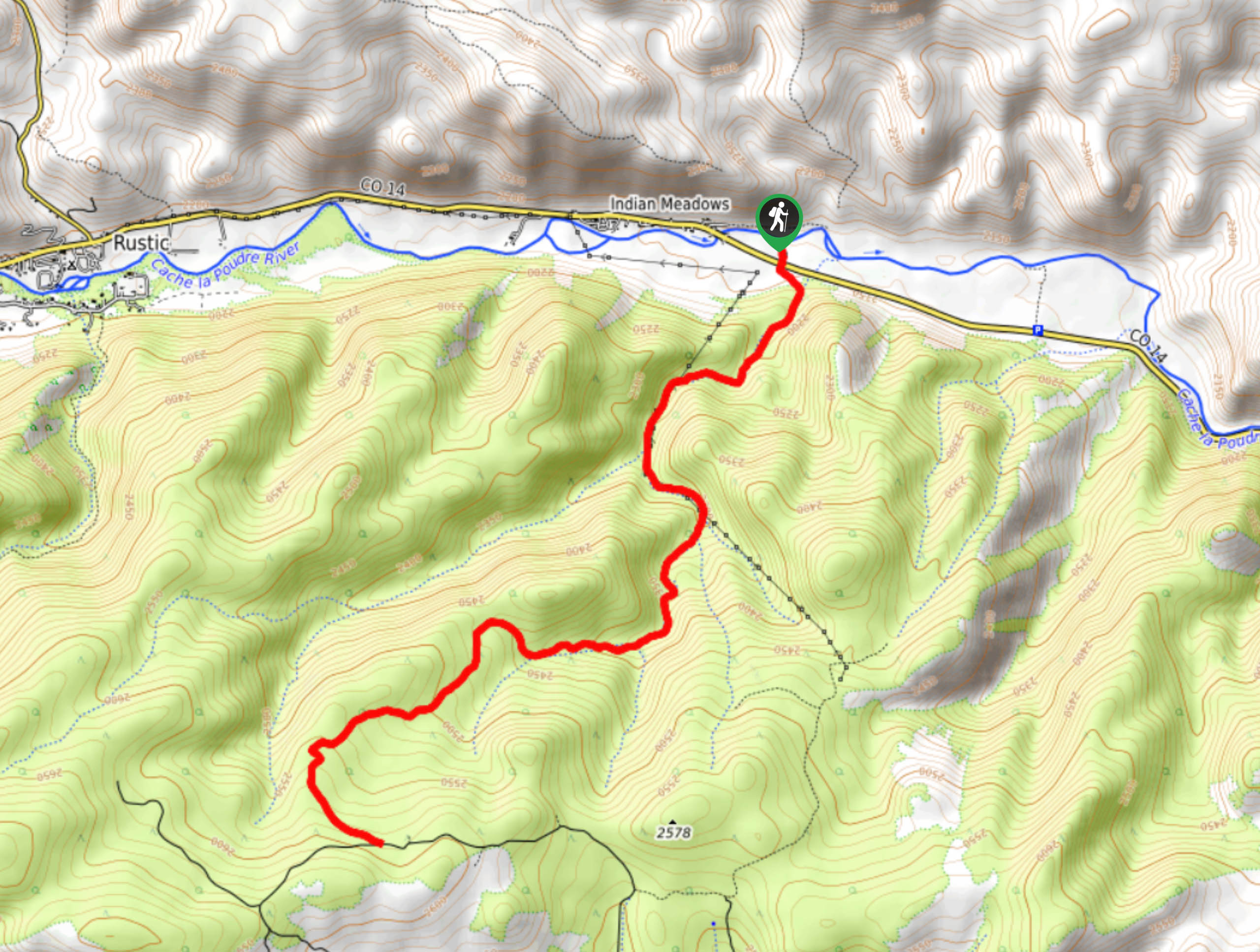 Lower Dadd Gulch Trail Map