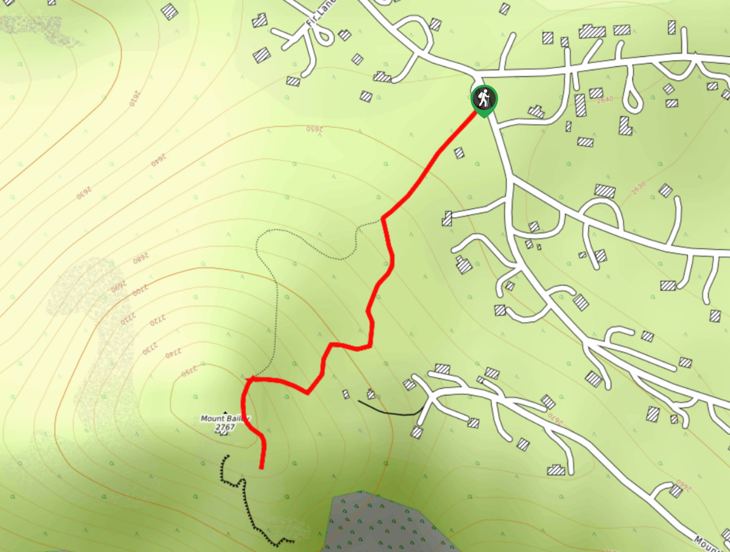 Mount Bailey Hike Map