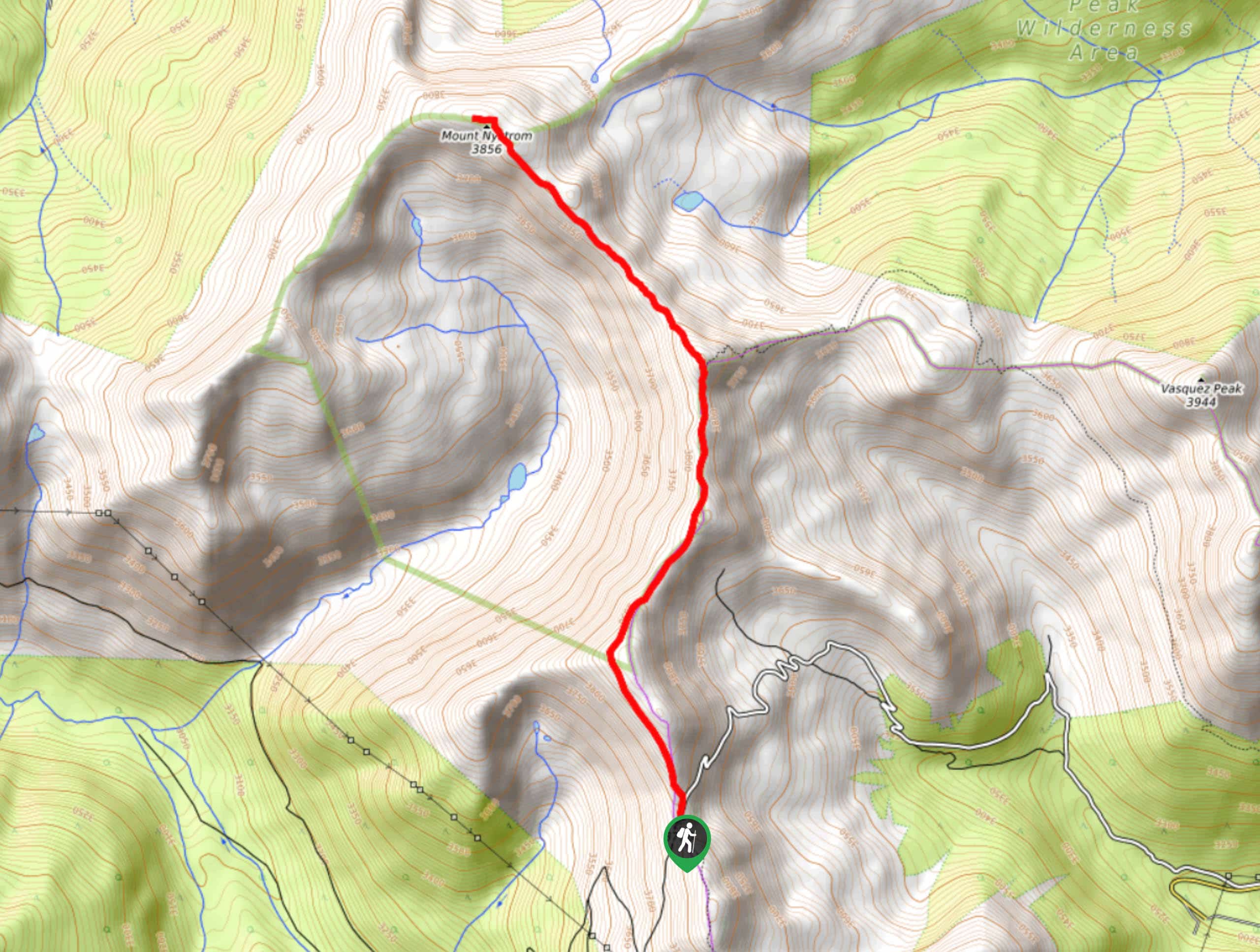 Mount Nystrom Trail Map