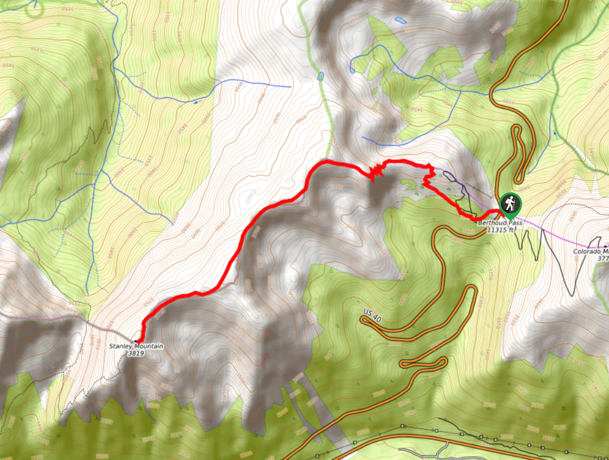 Mount Stanley Trail Map