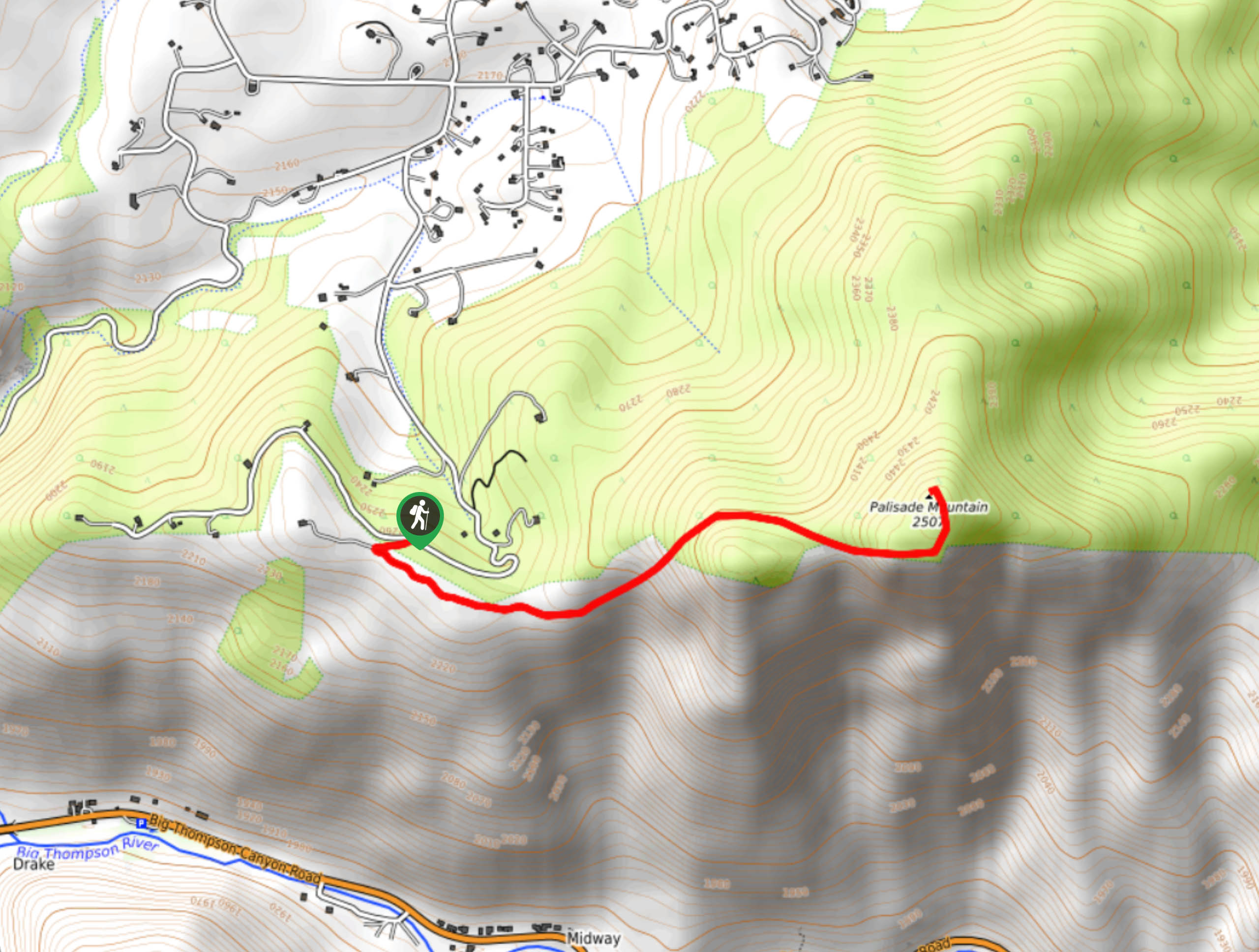 Palisade Mountain Hike Map
