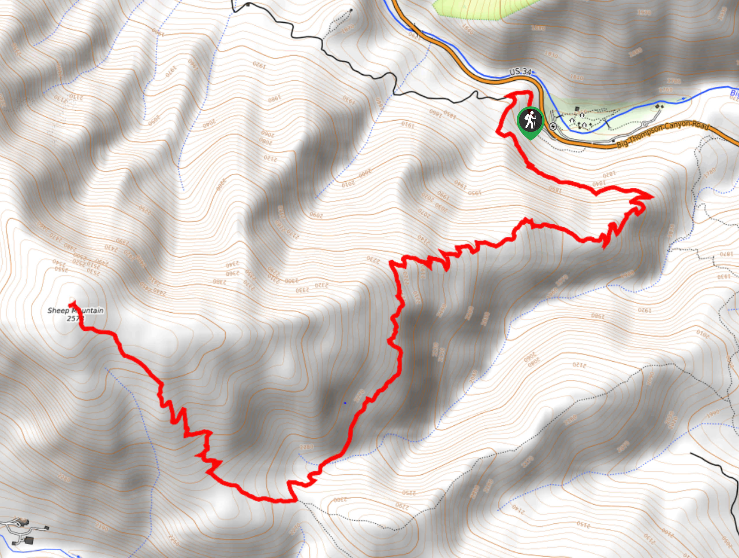 Sheep Mountain Trail Map