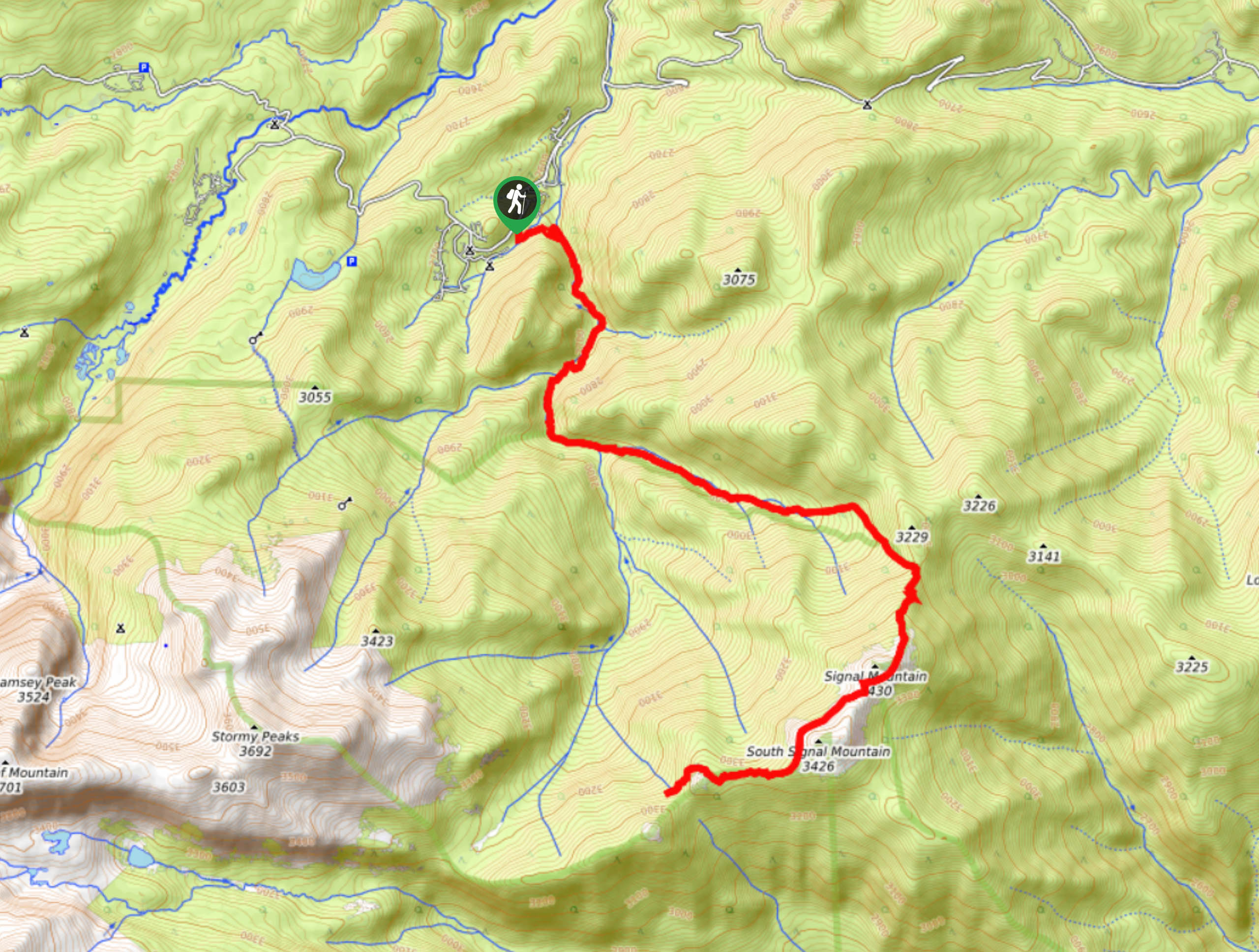Signal Mountain Hike Map