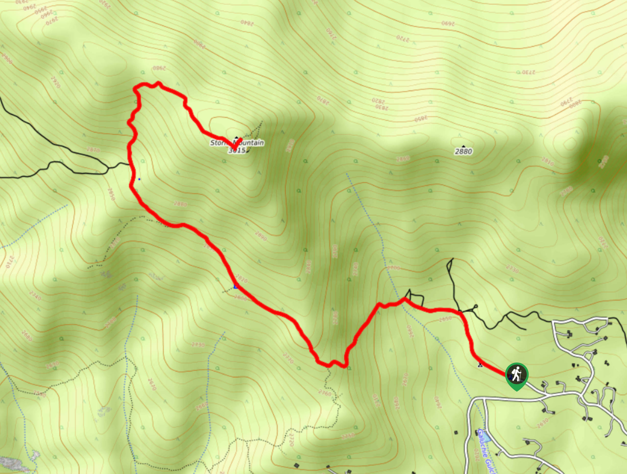 Storm Mountain Trail Map