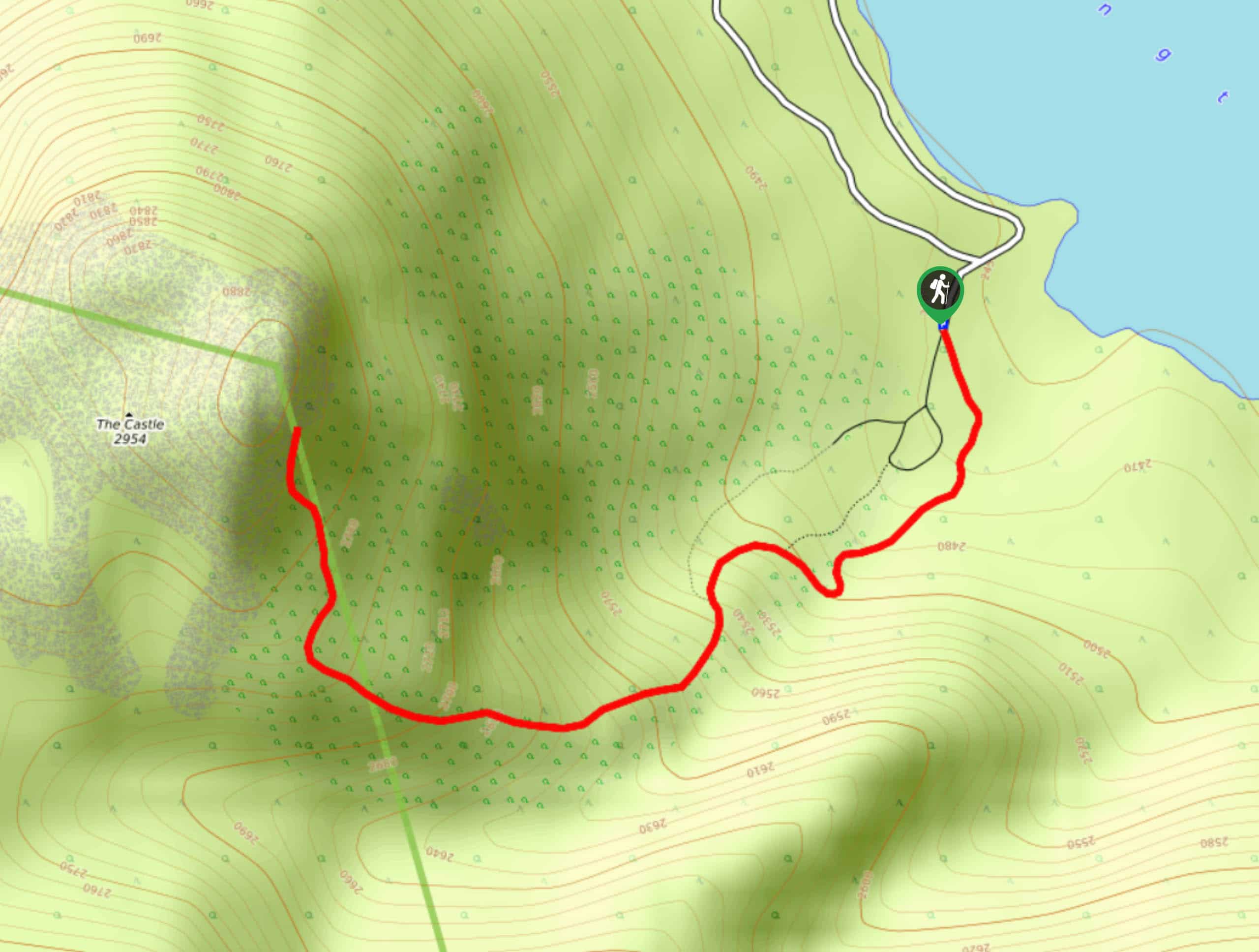 The Castle Hike Map