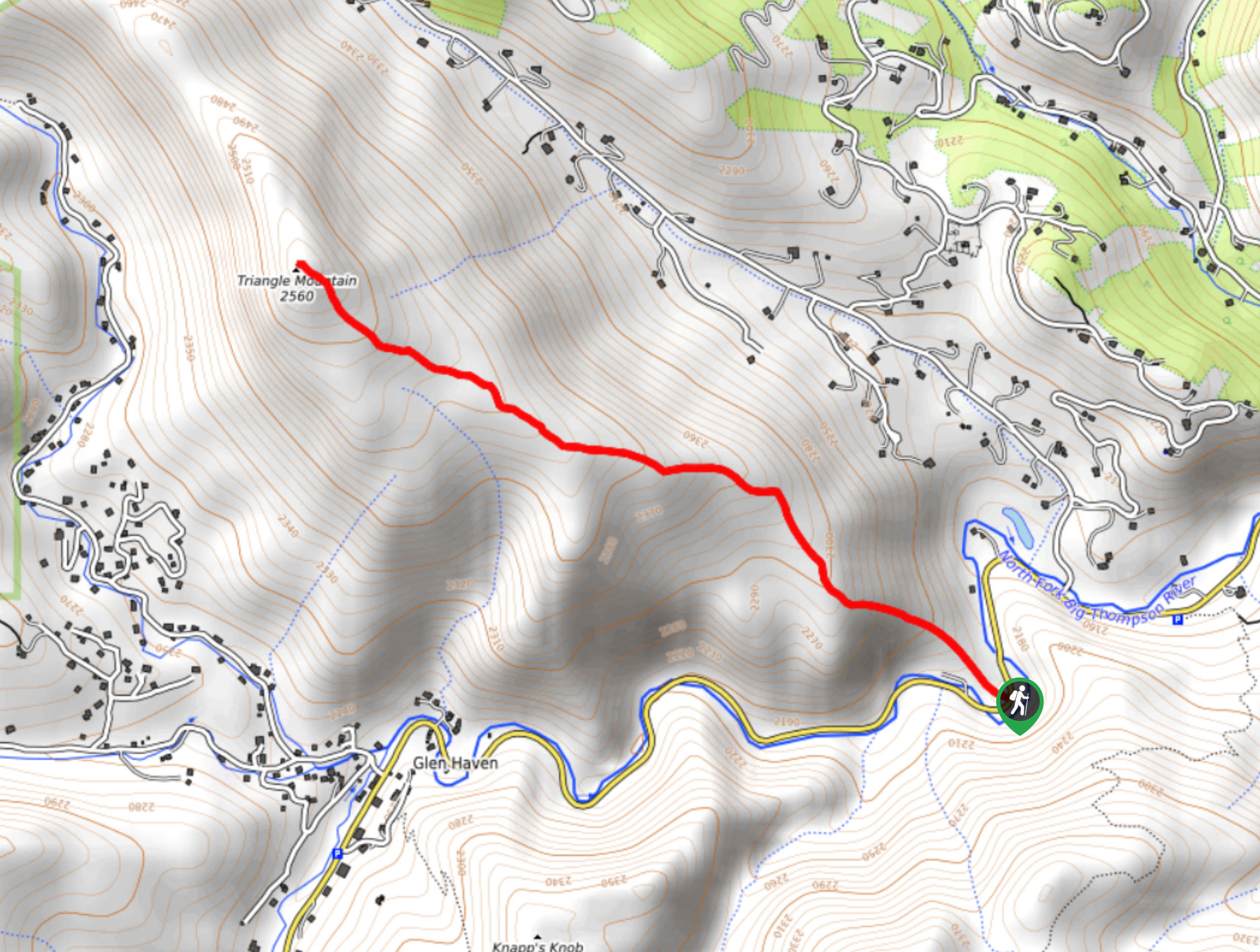 Triangle Mountain Hike Map