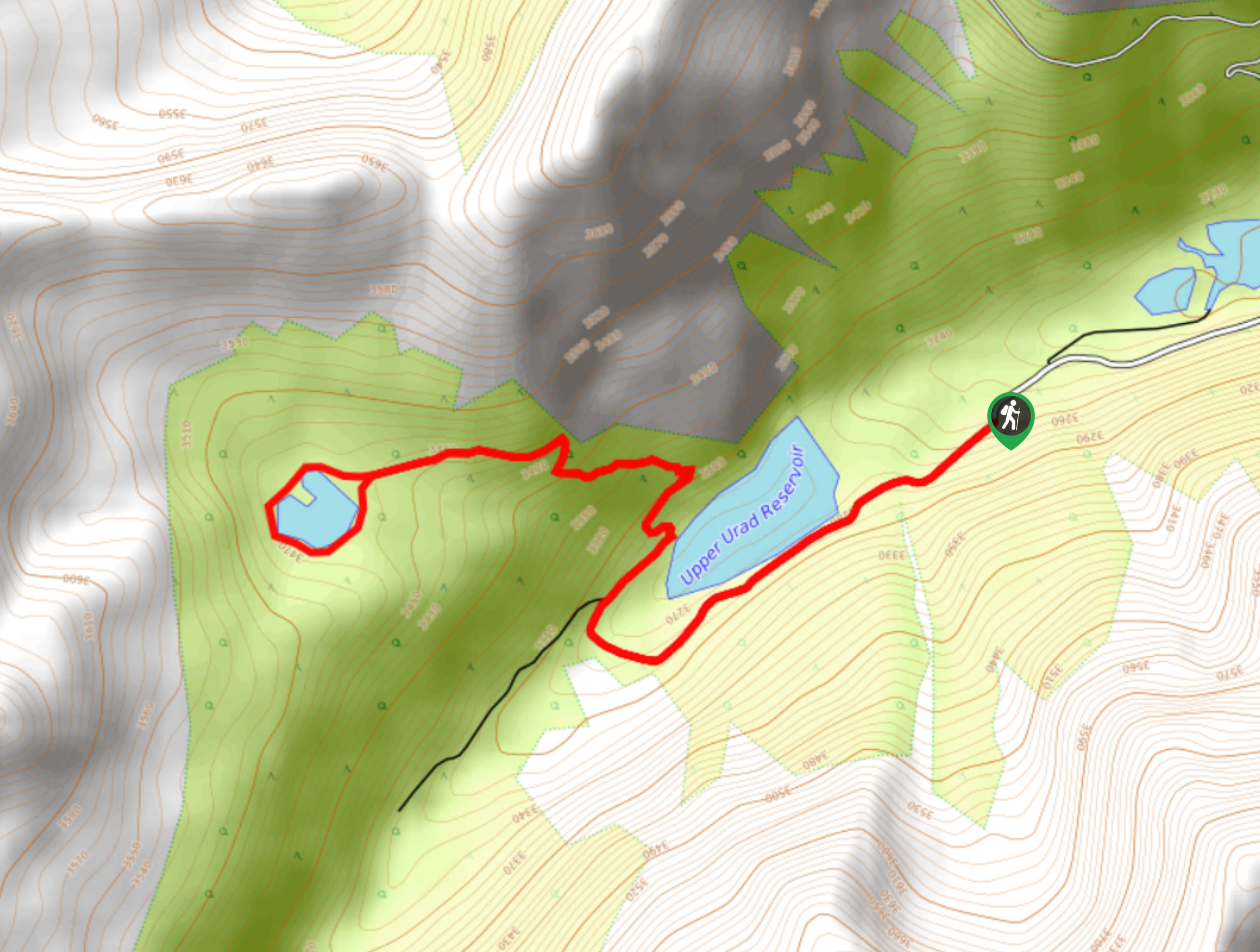 Urad Lakes Trail Map