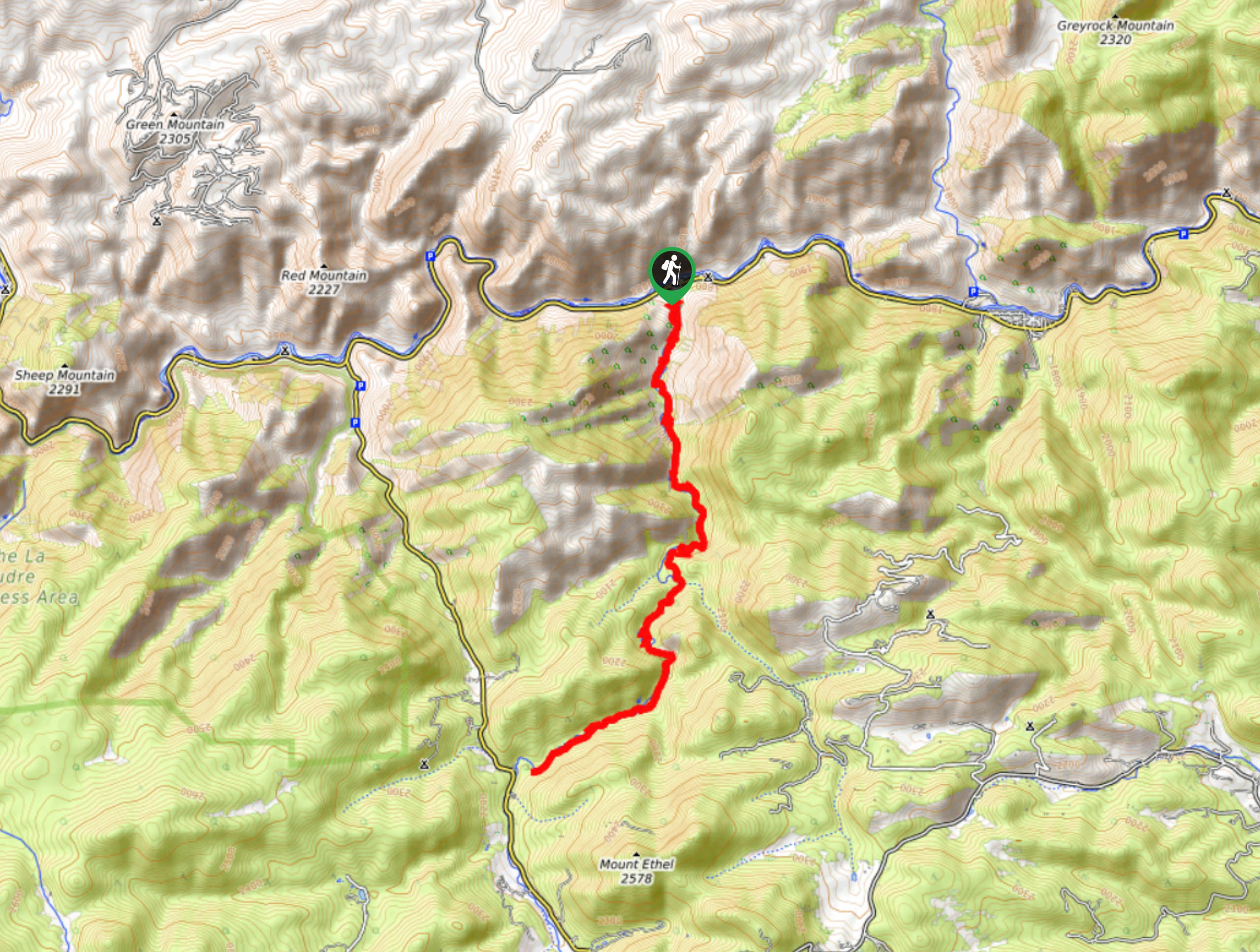 Young Gulch Trail Map