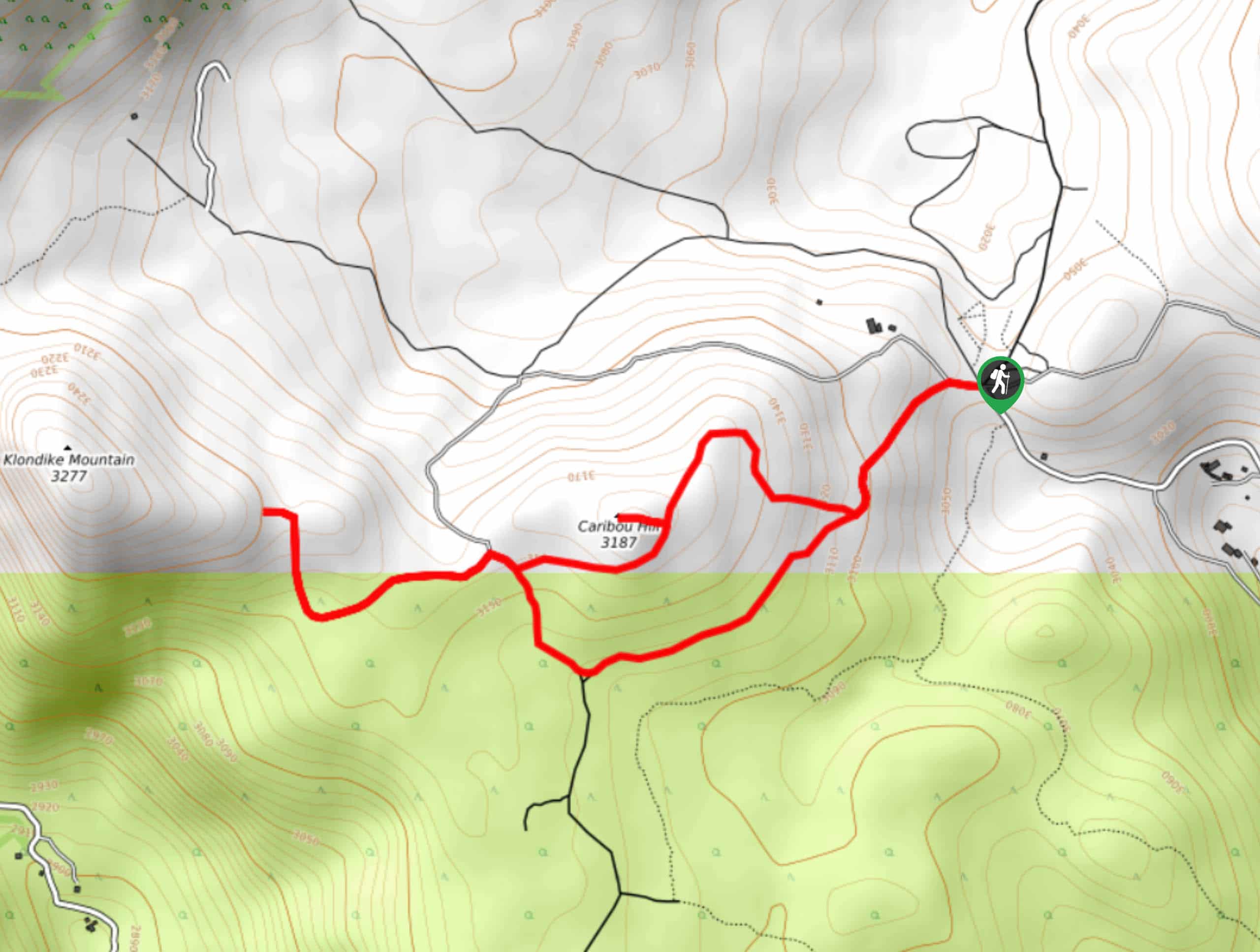 Caribou Hill Trail Map
